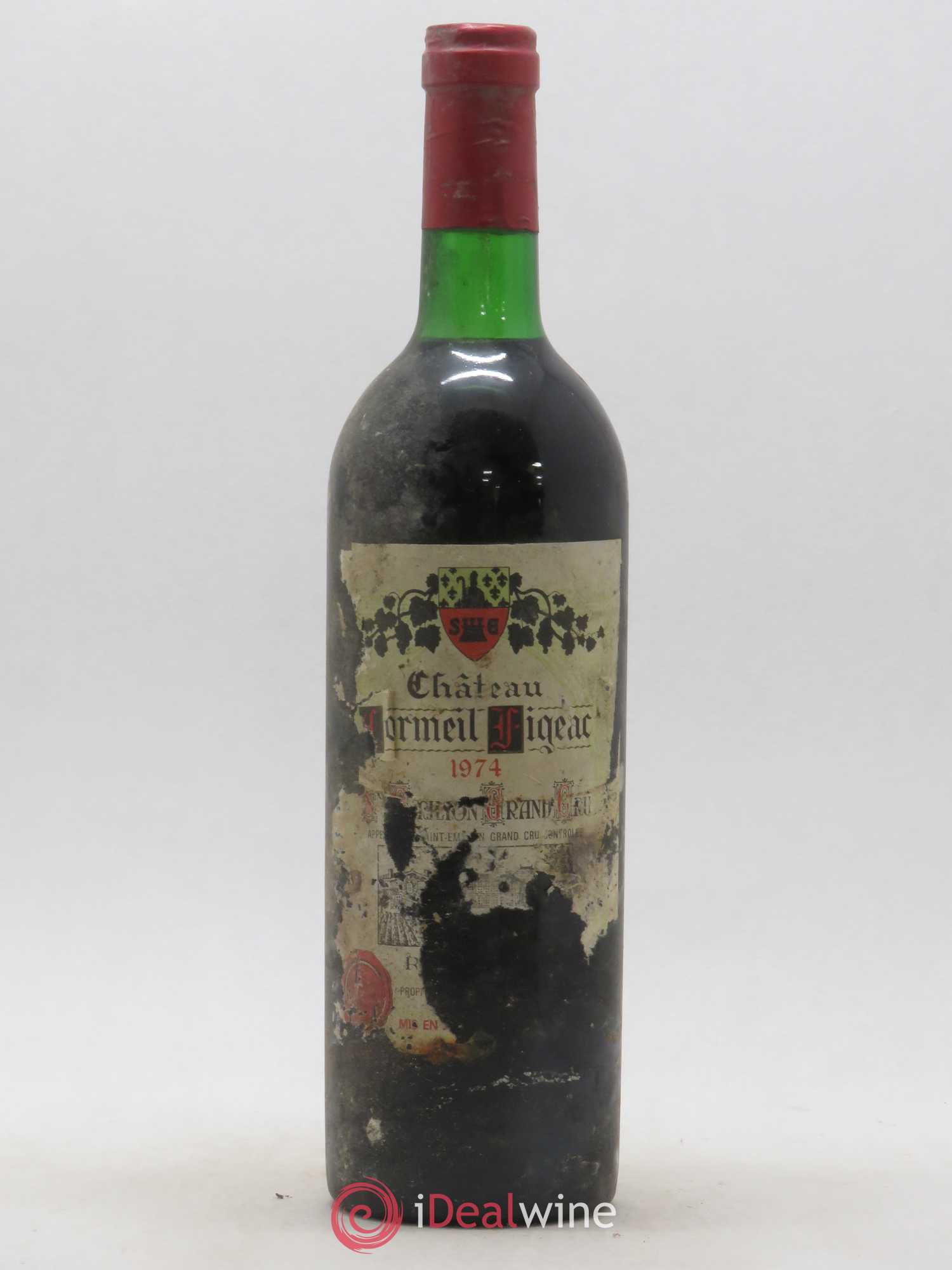 Château Cormeil Figeac 1974 - Lot de 1 bouteille - 0