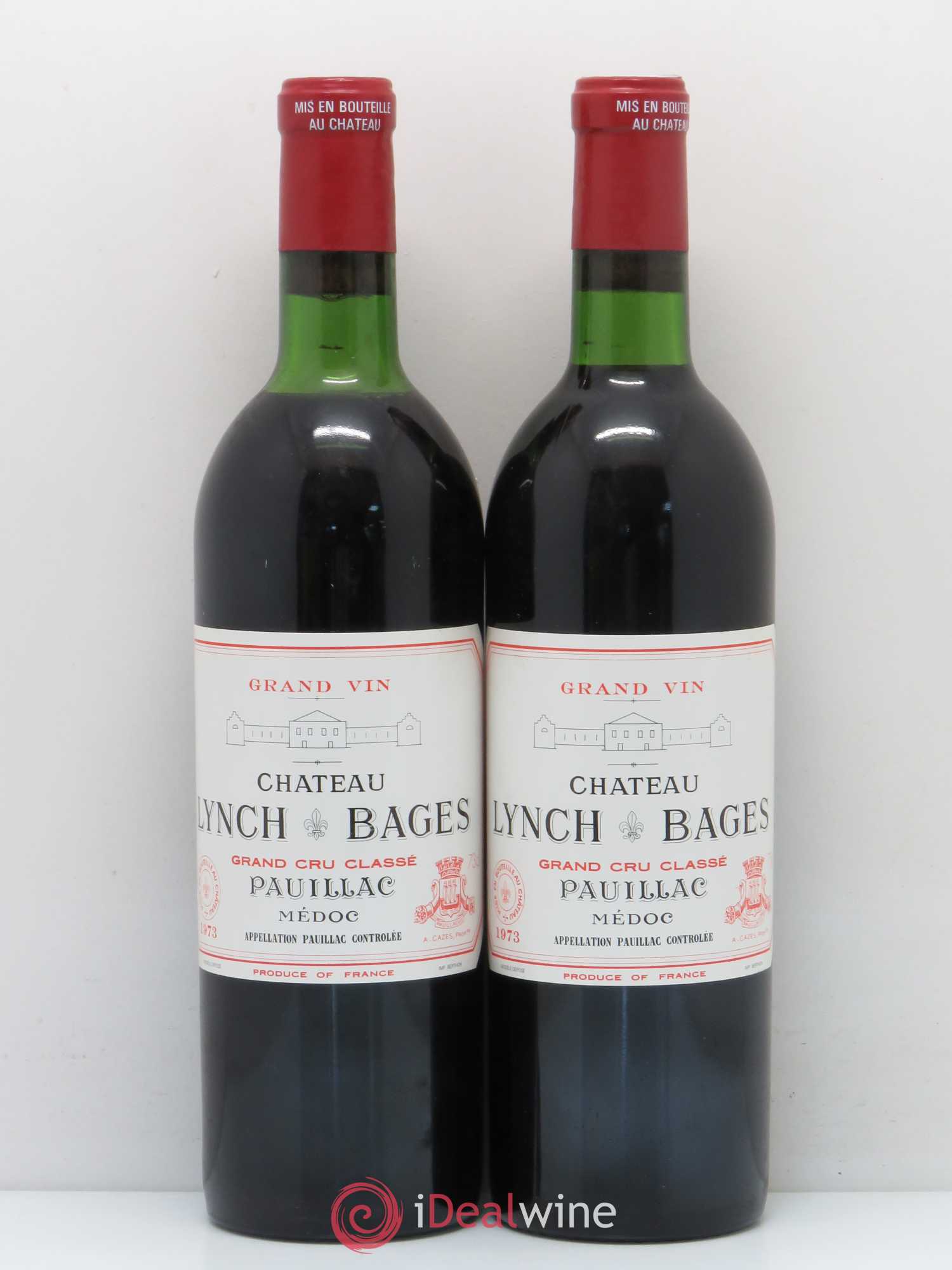 Château Lynch Bages 5ème Grand Cru Classé 1973 - Lot de 2 bouteilles - 0