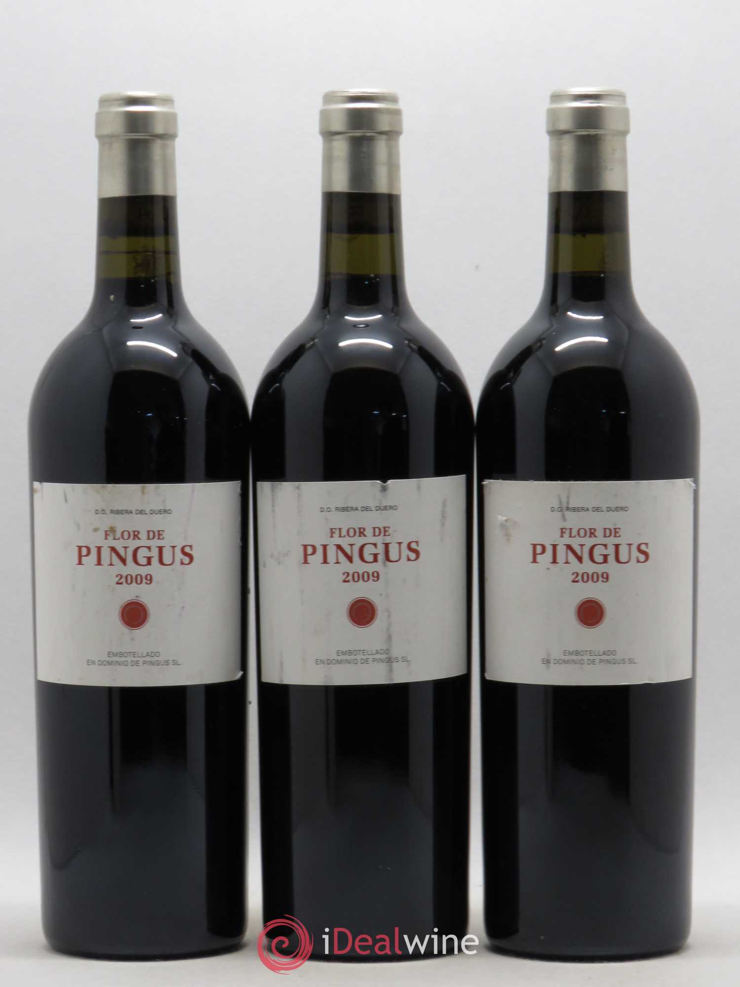 Ribera Del Duero Flor de Pingus Dominio de Pingus - Peter Sisseck (sans prix de réserve) 2009 - Lot de 3 bouteilles - 0