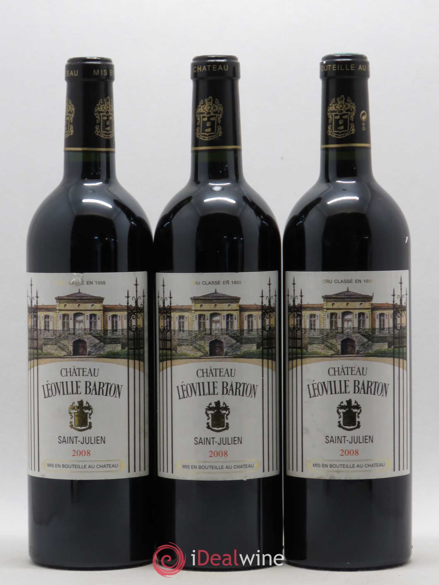 Château Léoville Barton 2ème Grand Cru Classé (sans prix de réserve) 2008 - Lot de 3 bouteilles - 0