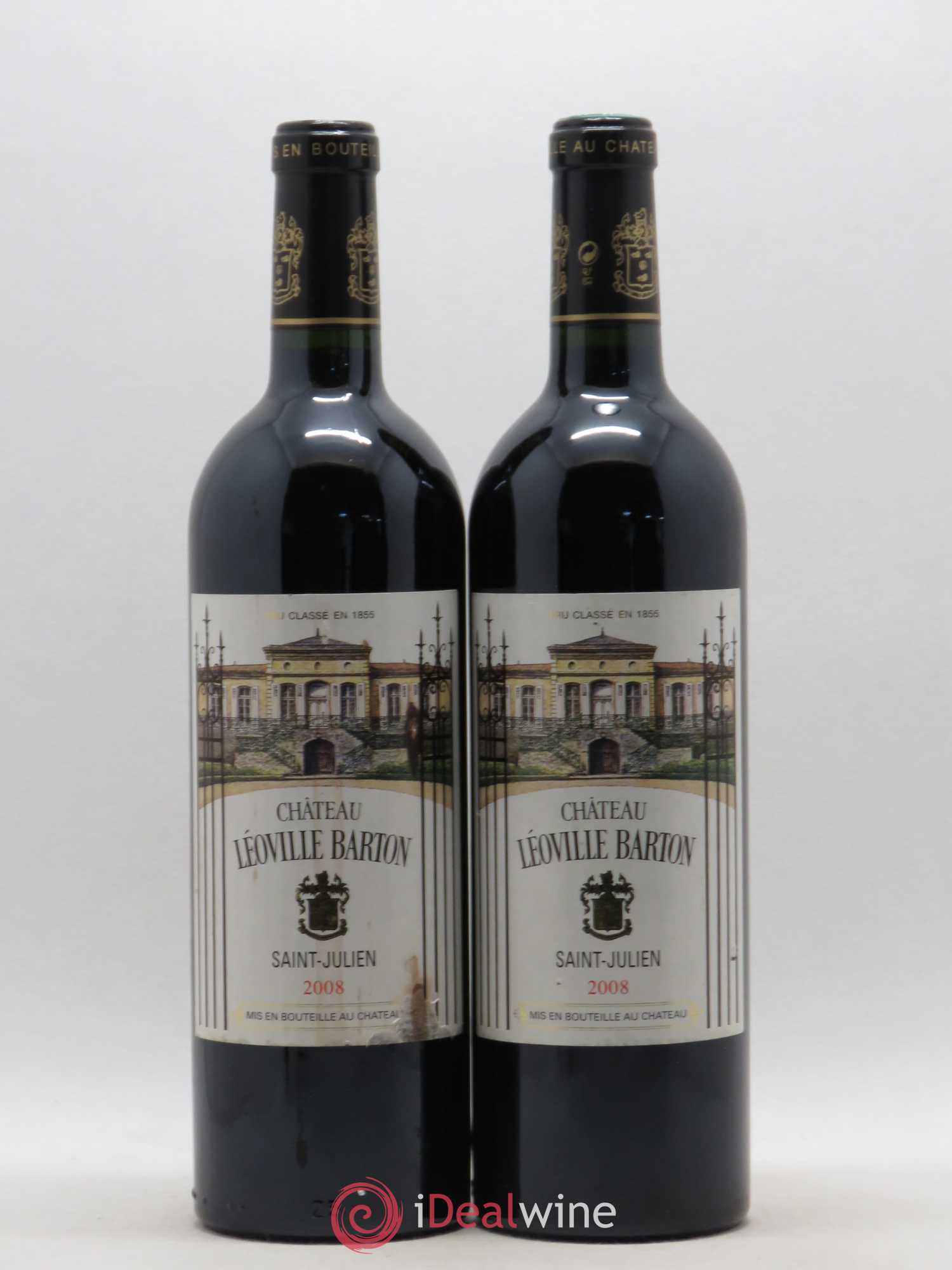 Château Léoville Barton 2ème Grand Cru Classé (sans prix de réserve) 2008 - Lot de 2 bouteilles - 0
