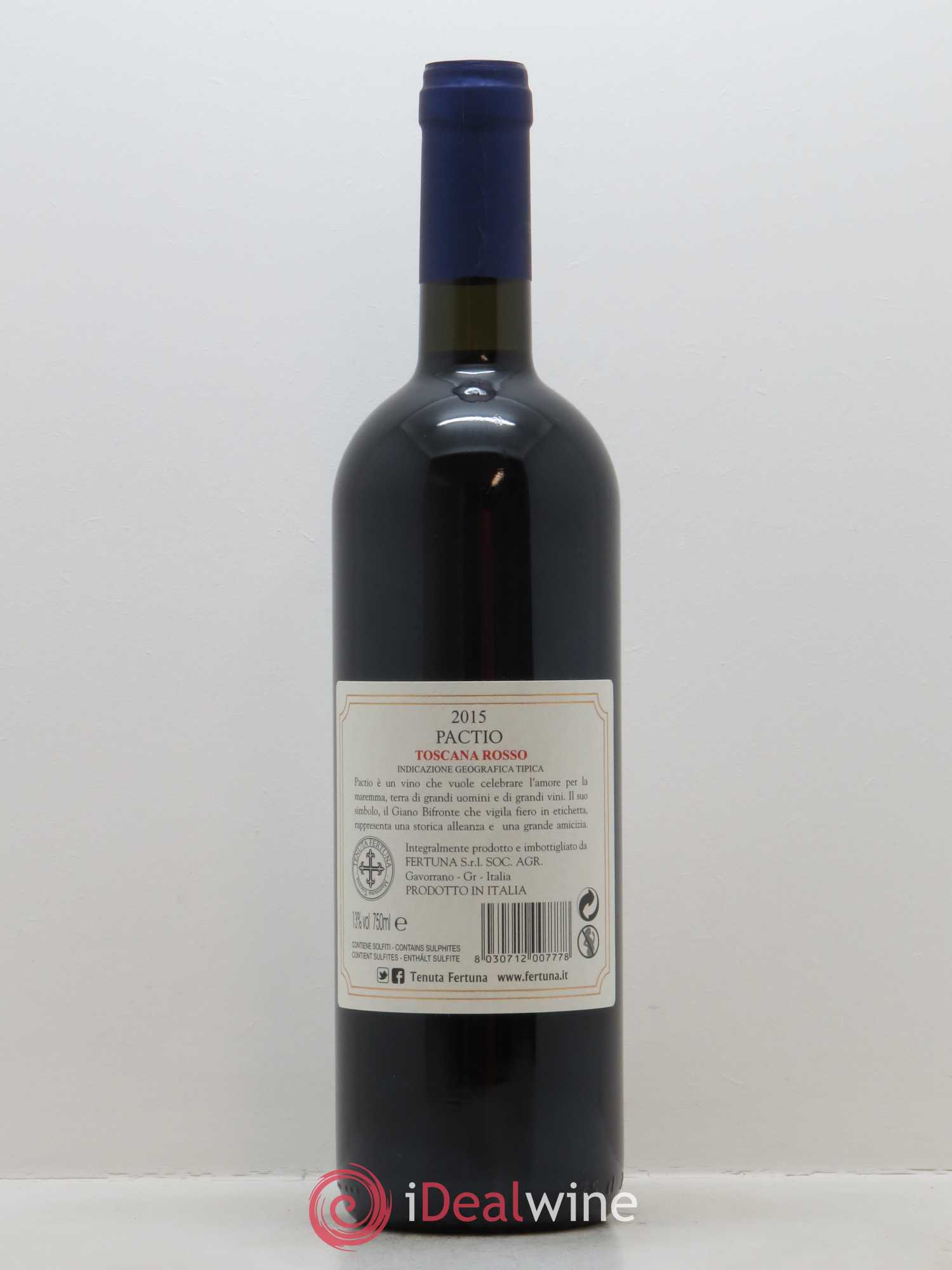 Maremma Toscana Tenuta Fertuna Pactio 2015 - Lot de 1 bouteille - 1
