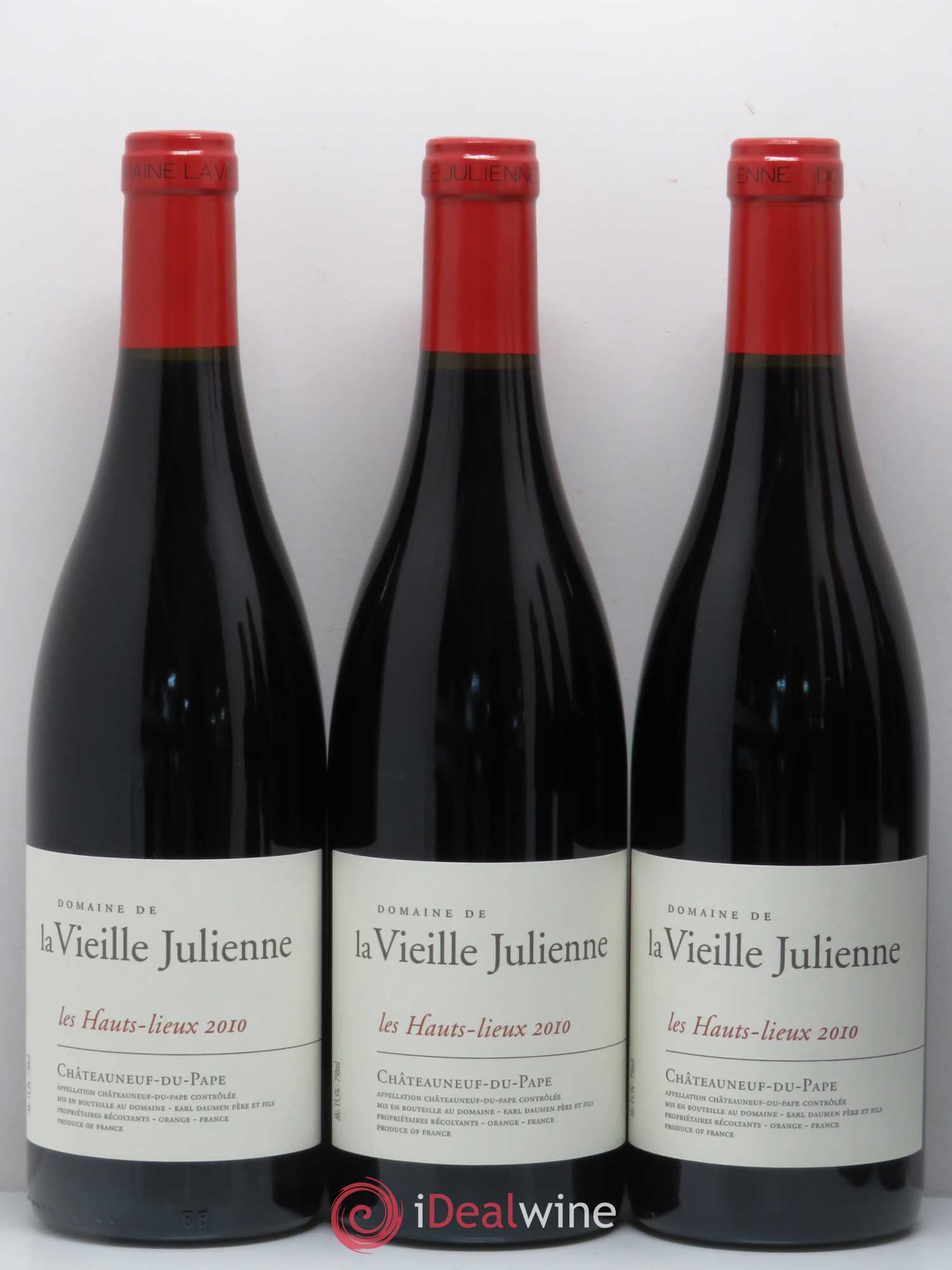 Châteauneuf-du-Pape Vieille Julienne (Domaine de la) Les Hauts Lieux Jean-Paul Daumen 2010 - Lot de 6 bouteilles - 1