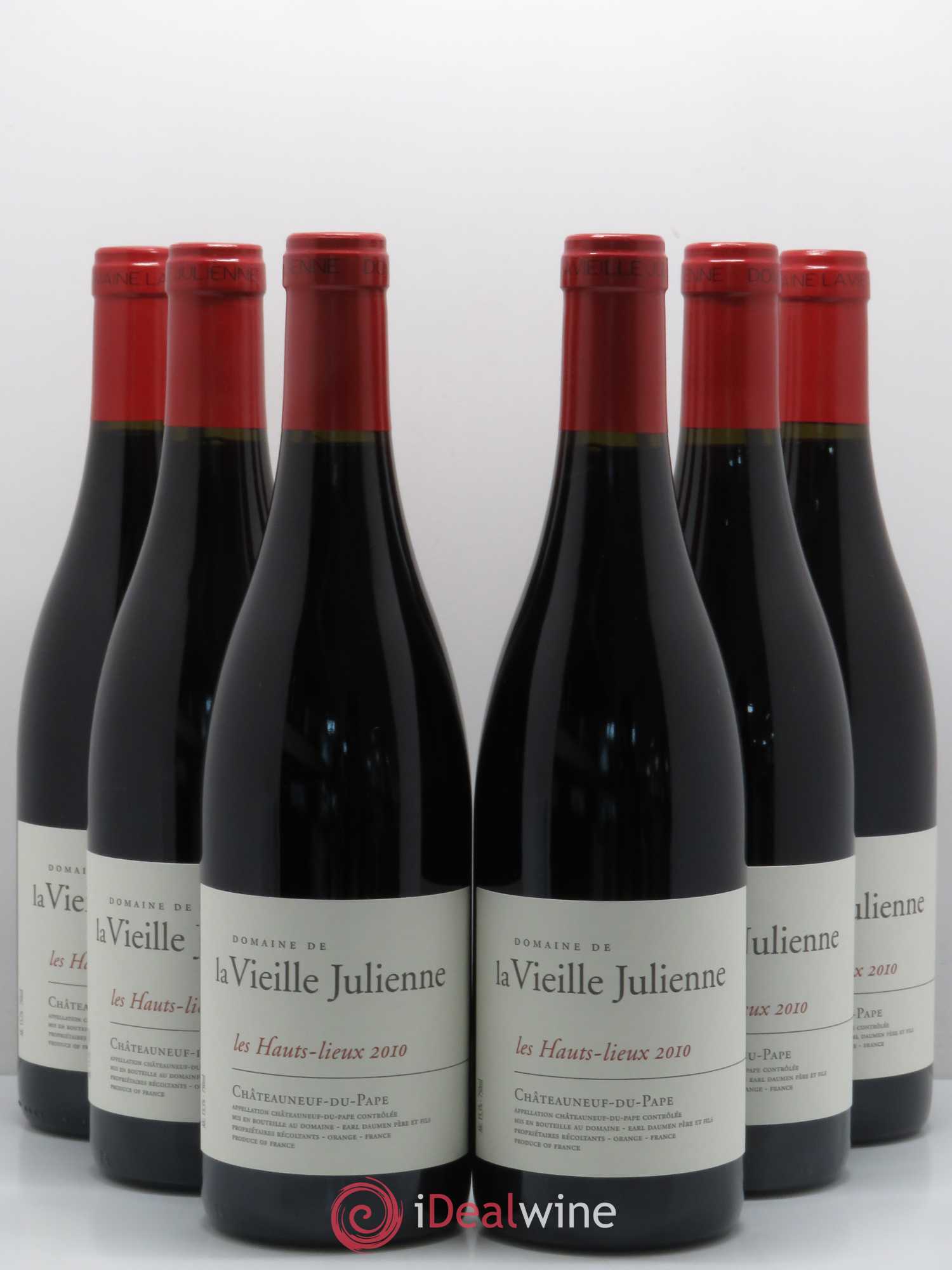 Châteauneuf-du-Pape Vieille Julienne (Domaine de la) Les Hauts Lieux Jean-Paul Daumen 2010 - Lot de 6 bouteilles - 0
