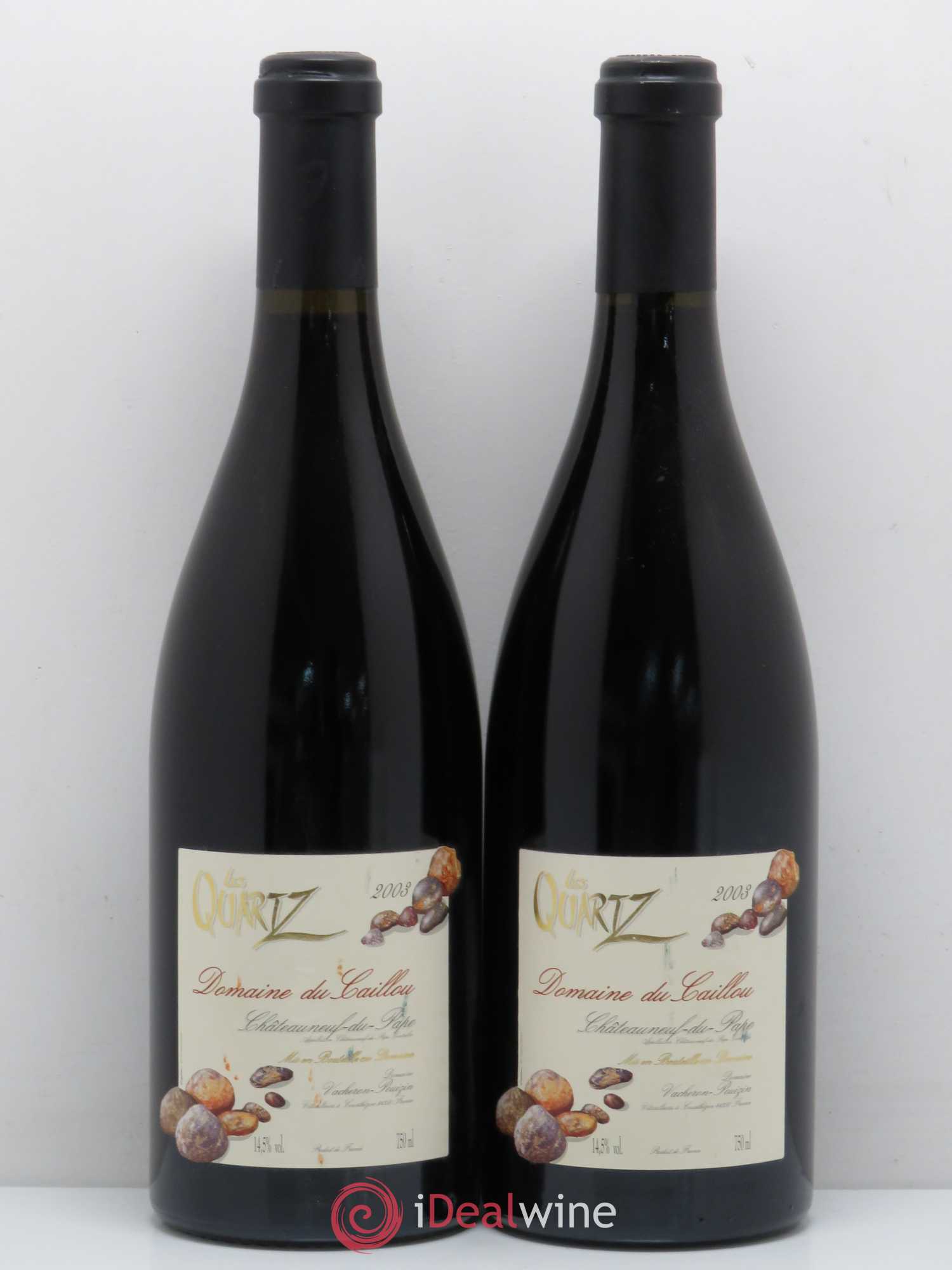 Châteauneuf-du-Pape Les Quartz Clos du Caillou 2003 - Lot de 2 bouteilles - 0