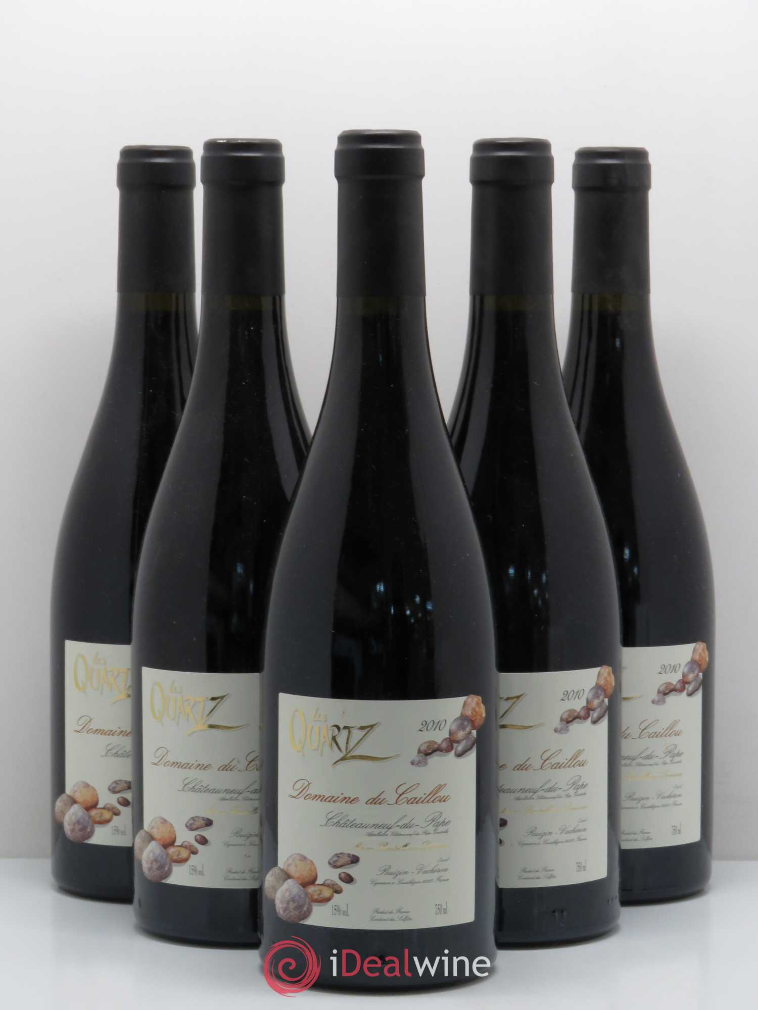 Châteauneuf-du-Pape Les Quartz Clos du Caillou 2010 - Lot de 5 bouteilles - 0
