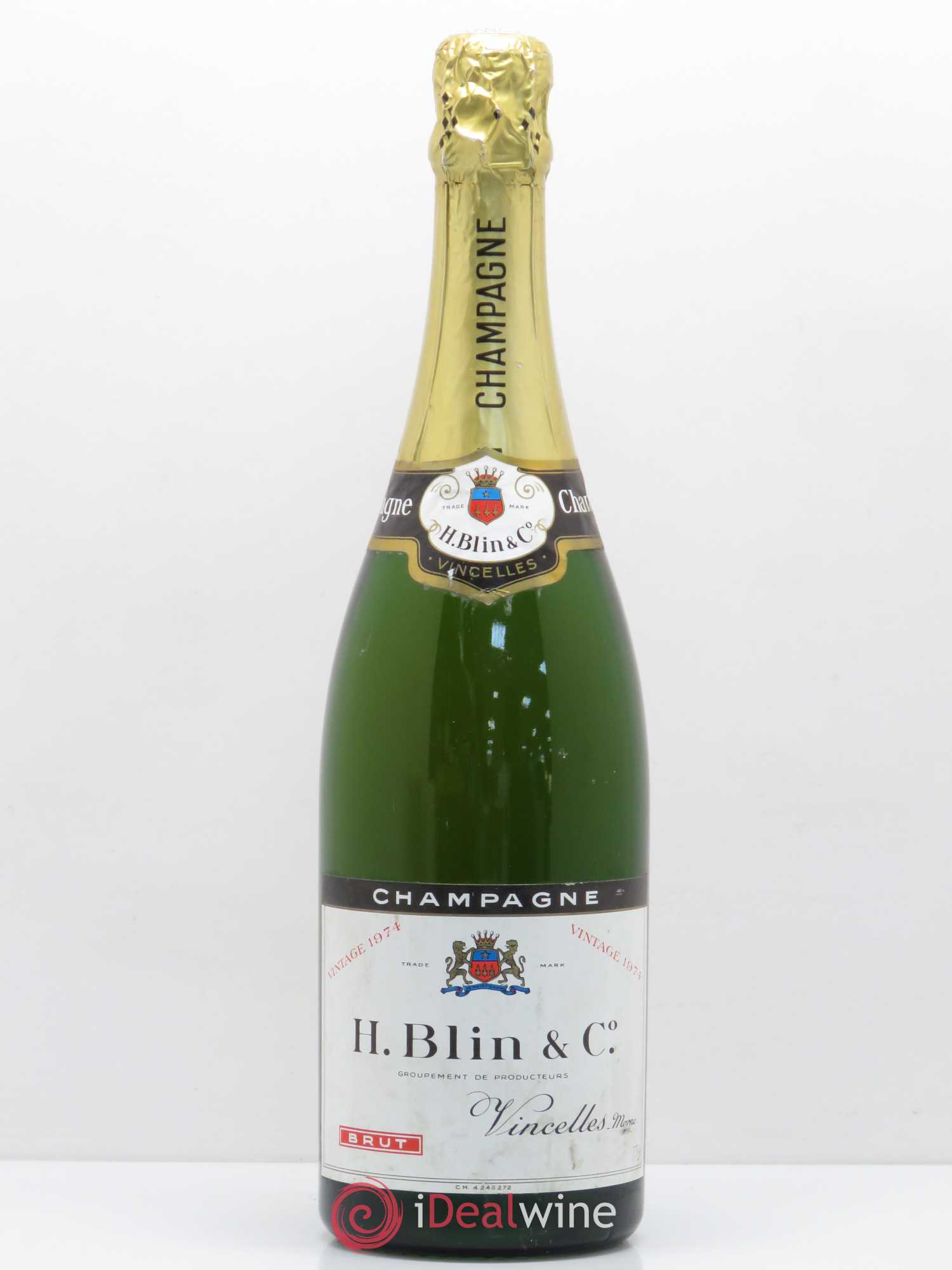 Champagne H. Blin & Co 1974 - Lot de 1 bouteille - 0