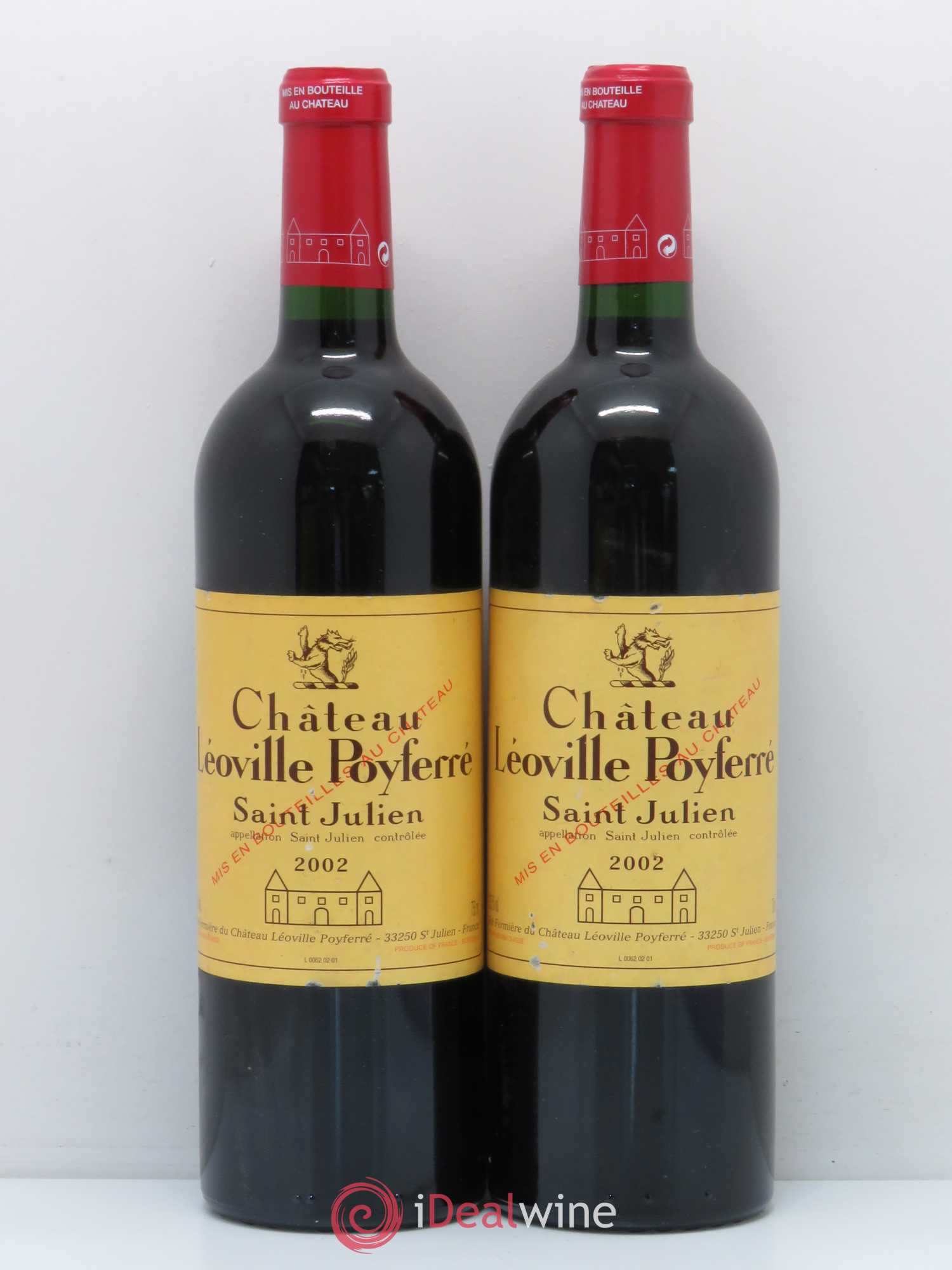Château Léoville Poyferré 2ème Grand Cru Classé 2002 - Lot de 2 bouteilles - 0