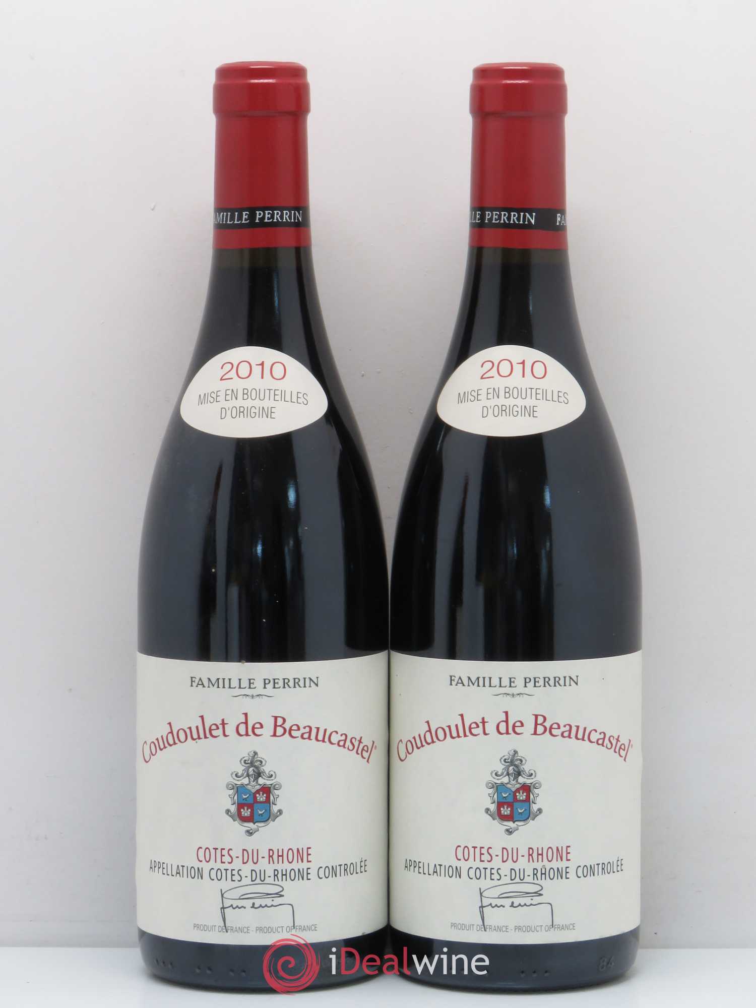 Côtes-du-Rhône Coudoulet de Beaucastel Famille Perrin 2010 - Lot de 2 bouteilles - 0
