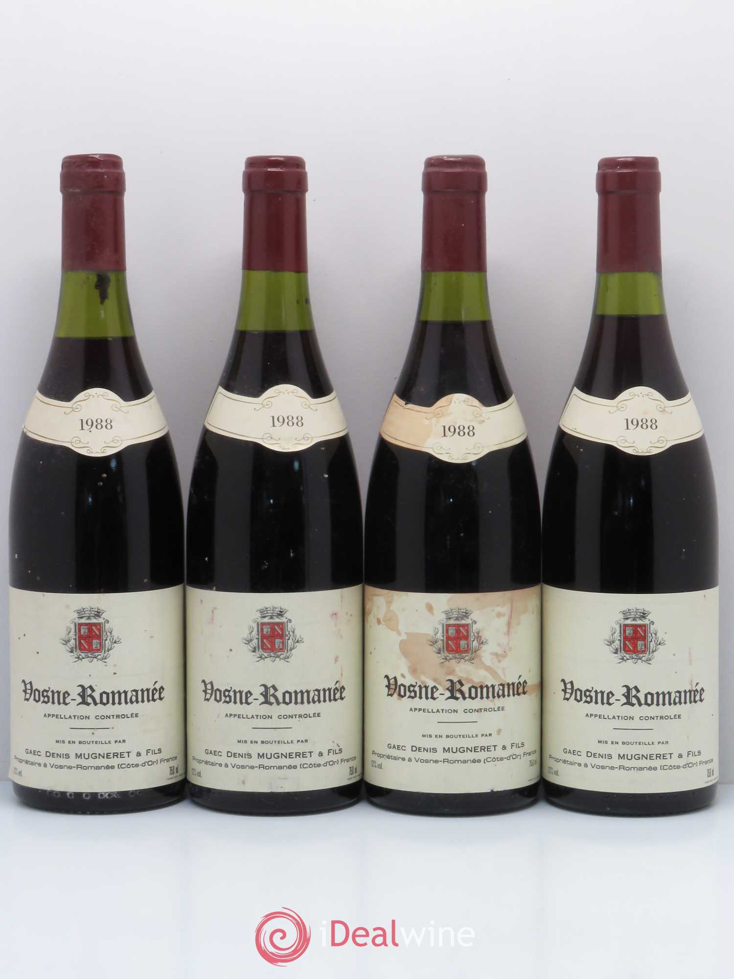 Vosne-Romanée Domaine Denis Mugneret et Fils 1988 - Posten von 4 Flaschen - 0