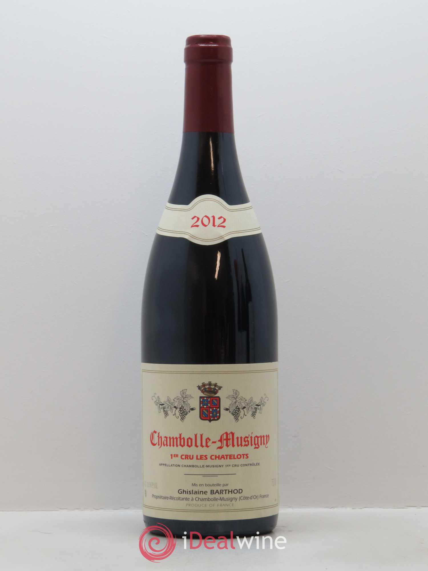 Chambolle-Musigny 1er Cru Les Chatelots Ghislaine Barthod 2012 - Lot de 1 bouteille - 0