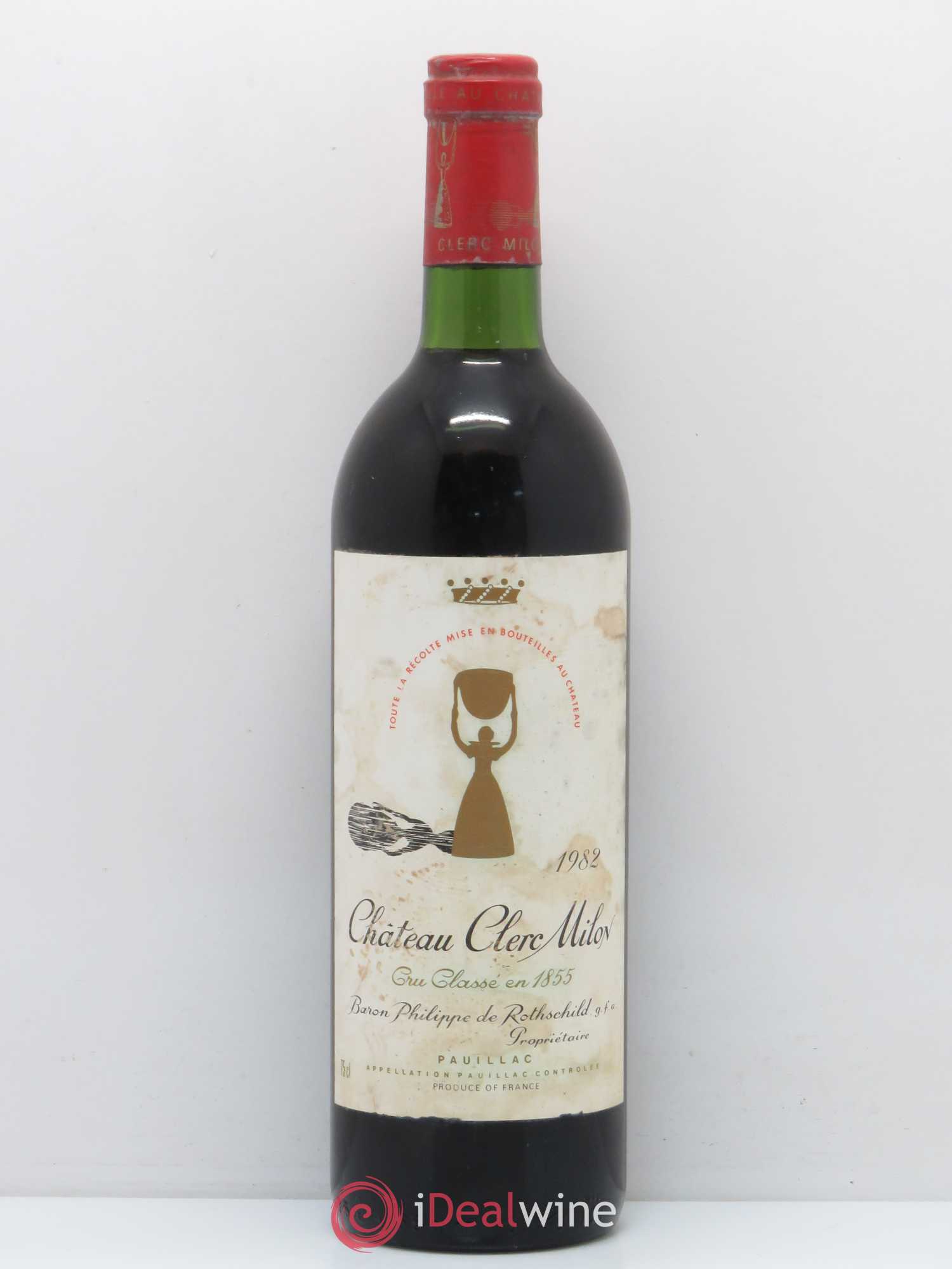 Château Clerc Milon 5ème Grand Cru Classé 1982 - Lot de 1 bouteille - 0