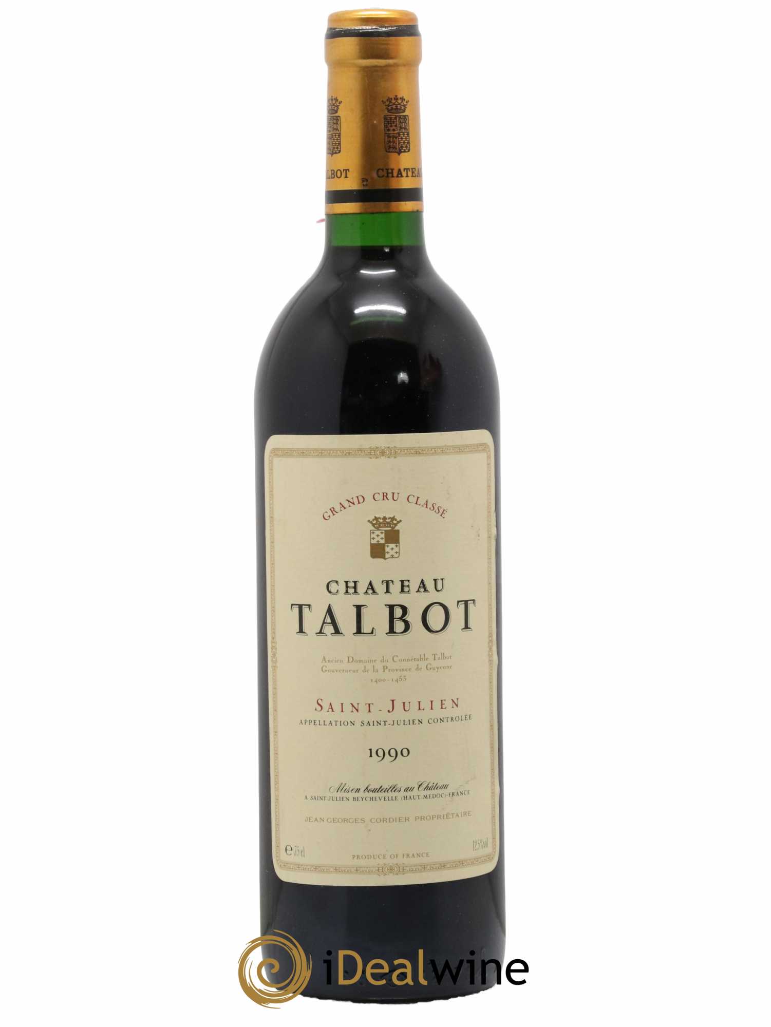 Château Talbot 4ème Grand Cru Classé 1990 - Lot de 1 bouteille - 0