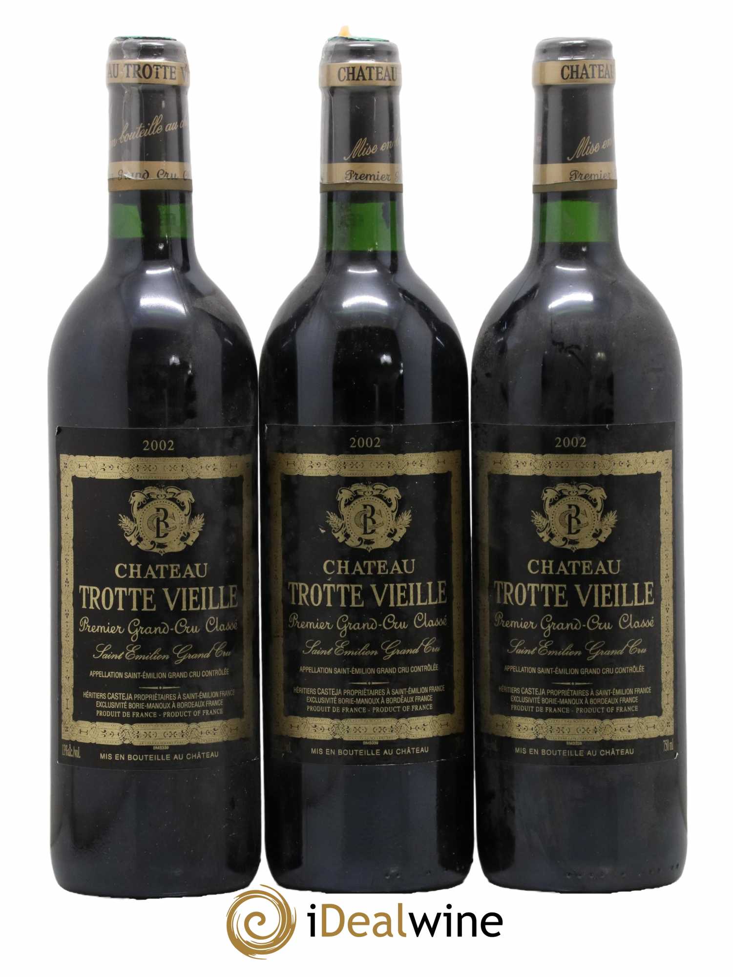 Château Trotte Vieille 1er Grand Cru Classé B 2002 - Lot de 3 bouteilles - 0
