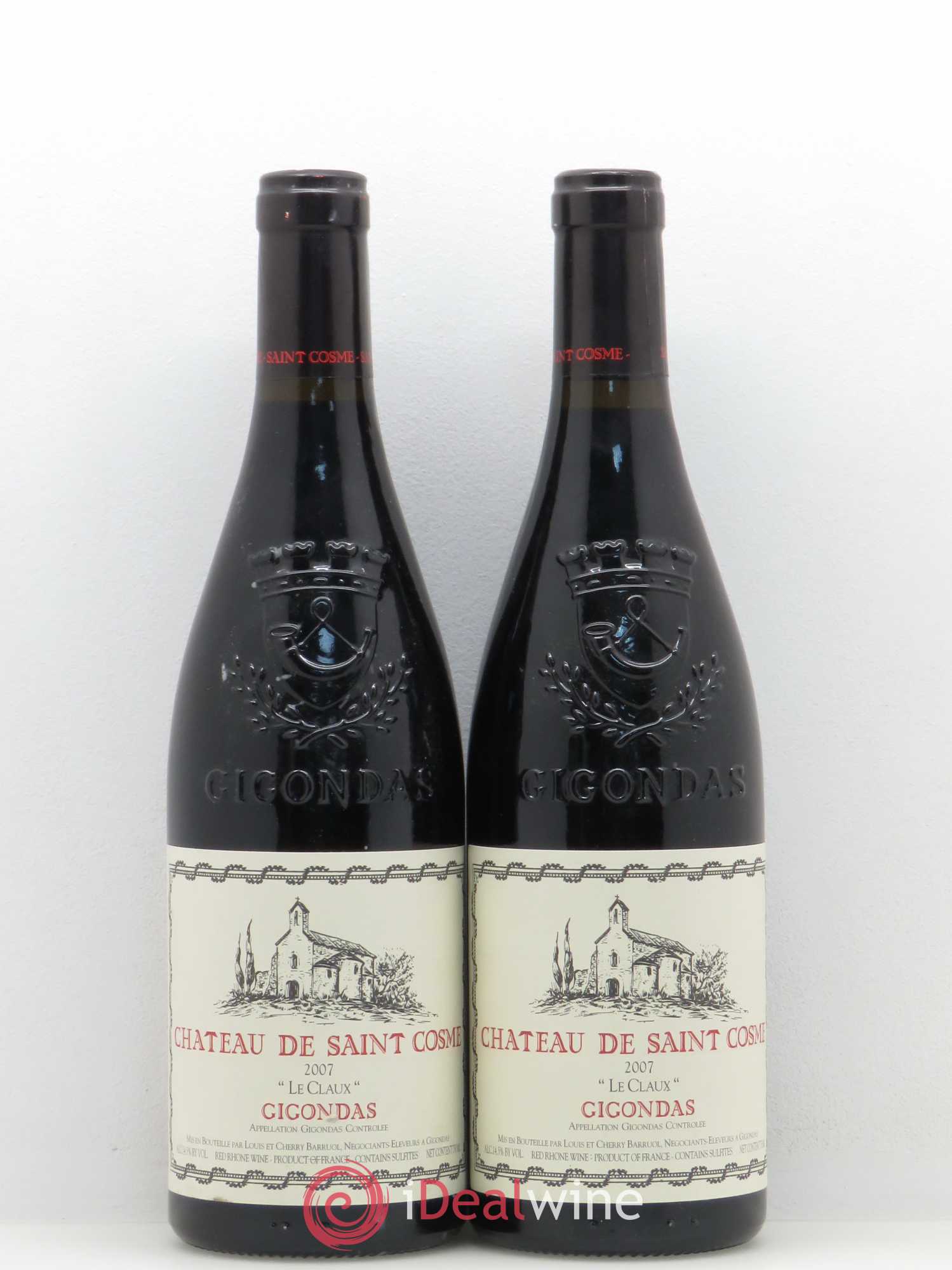 Gigondas Le Claux Saint Cosme 2007 - Lot de 2 bouteilles - 0