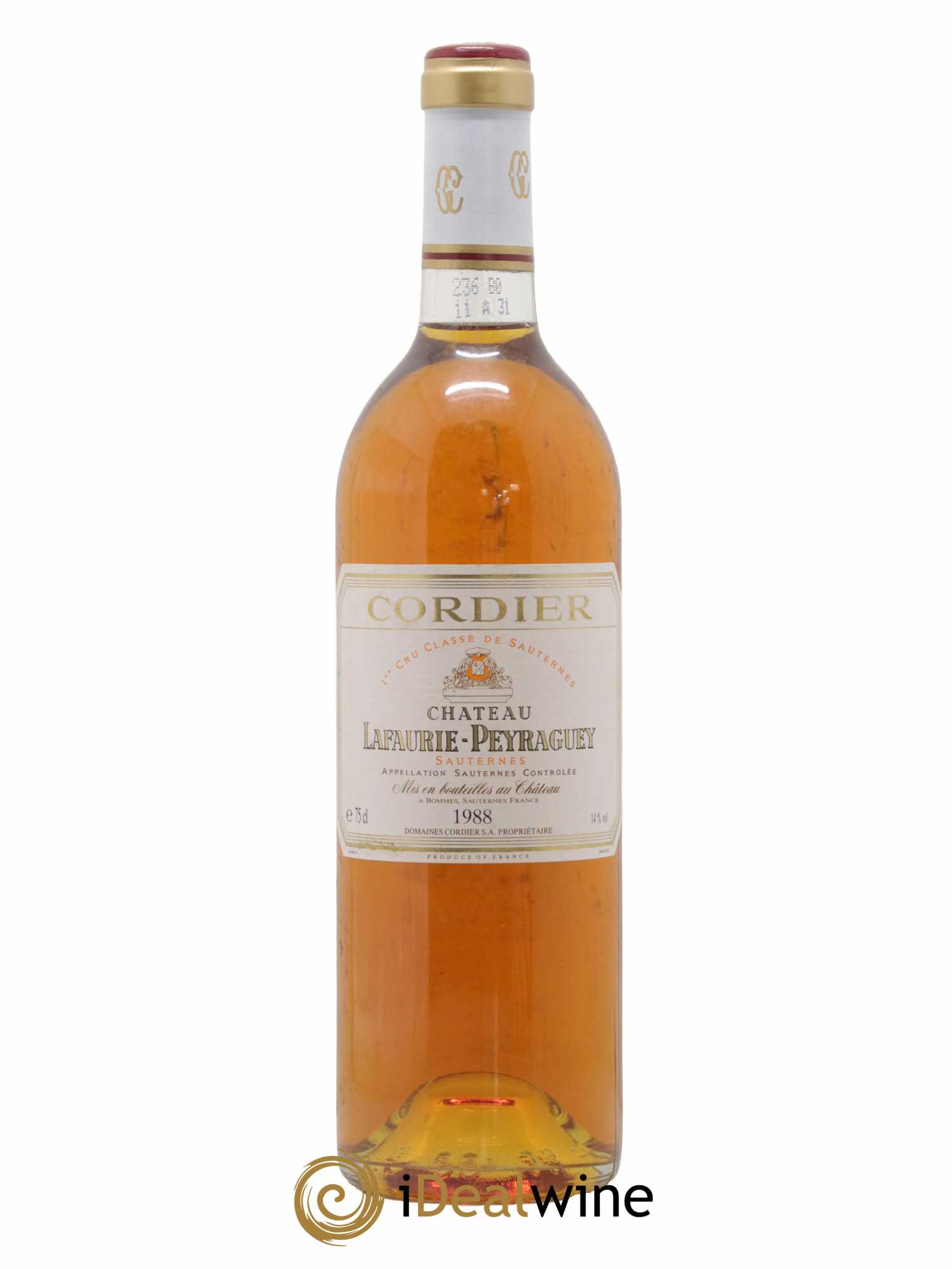 Château Lafaurie-Peyraguey 1er Grand Cru Classé 1988 - Lotto di 1 bottiglia - 0