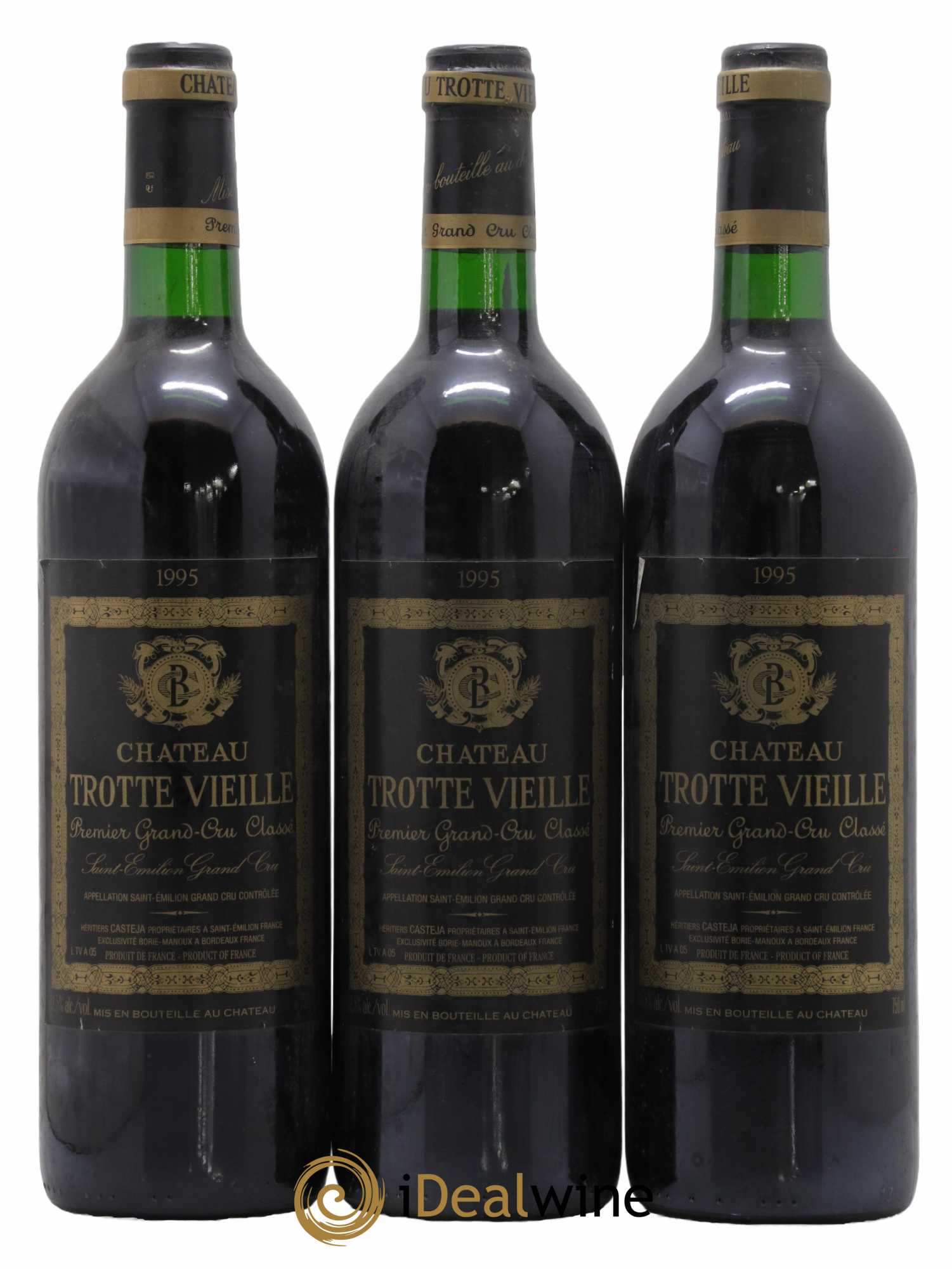Château Trotte Vieille 1er Grand Cru Classé B 1995 - Lot de 3 bouteilles - 0