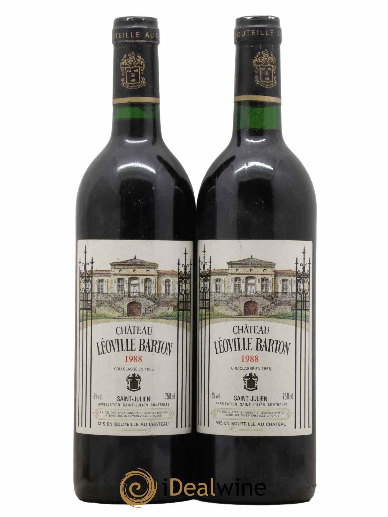 Château Léoville Barton 2ème Grand Cru Classé 1988 - Lot de 2 bouteilles - 0