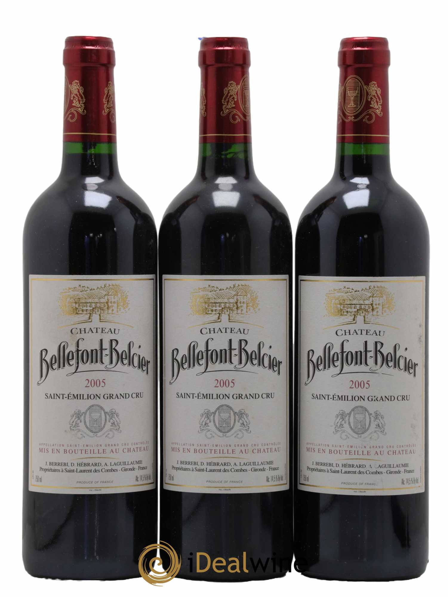 Château Bellefont-Belcier Grand Cru Classé 2005 - Lot de 3 bouteilles - 0