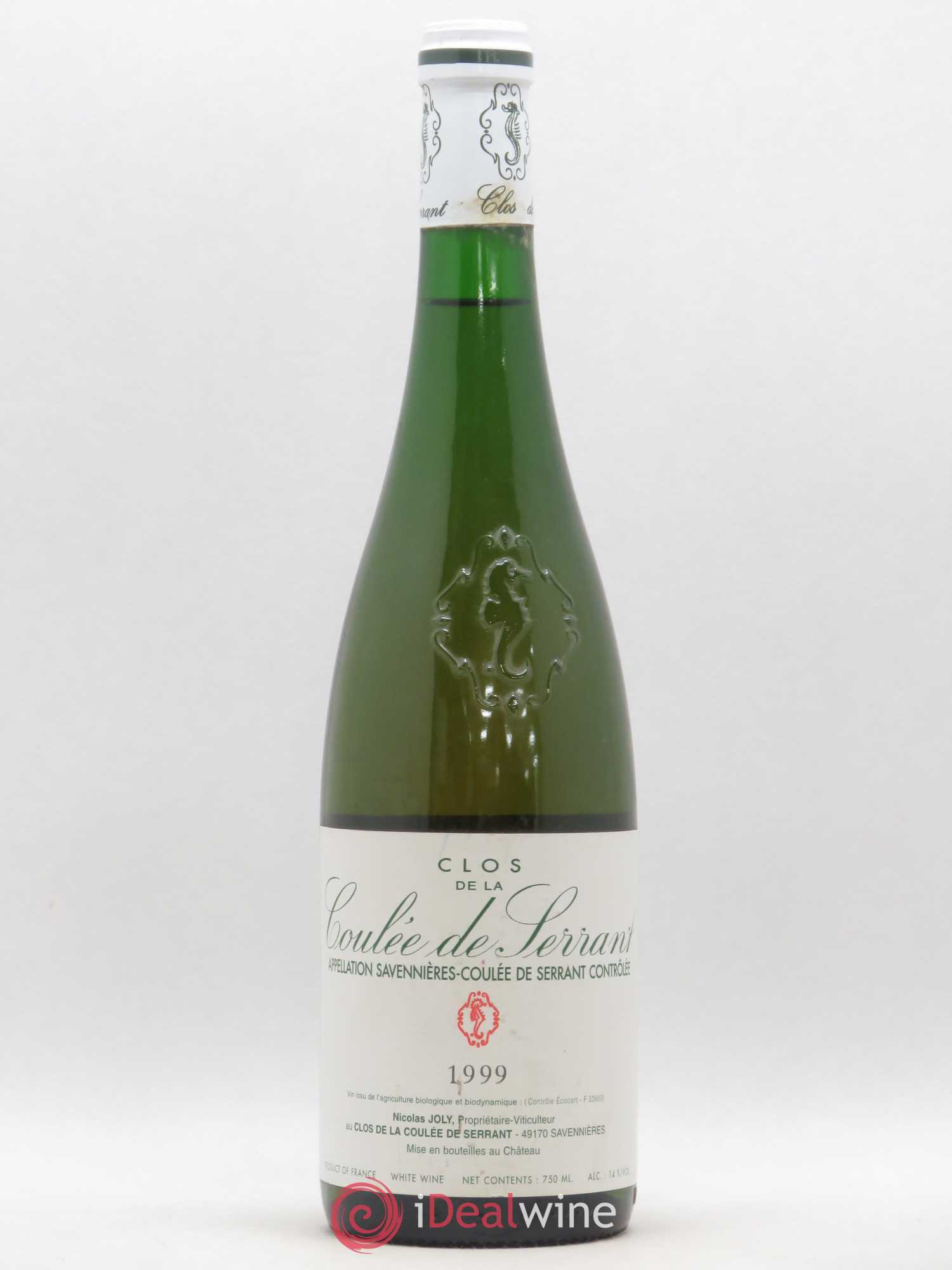 Savennières Clos de la Coulée de Serrant Vignobles de la Coulée de Serrant - Nicolas Joly 1999 - Lot de 1 bouteille - 0