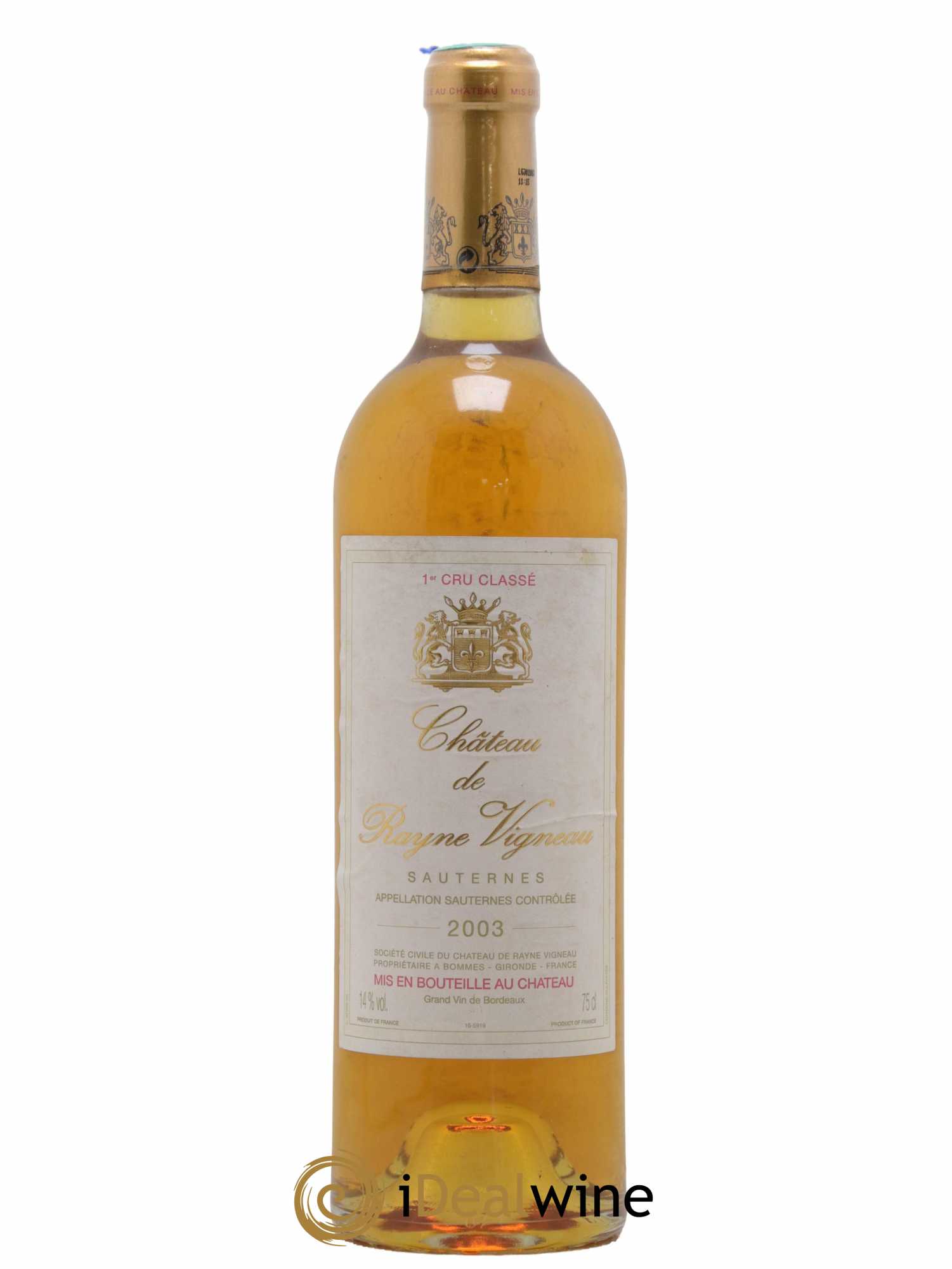 Château de Rayne Vigneau 1er Grand Cru Classé 2003 - Lotto di 1 bottiglia - 0