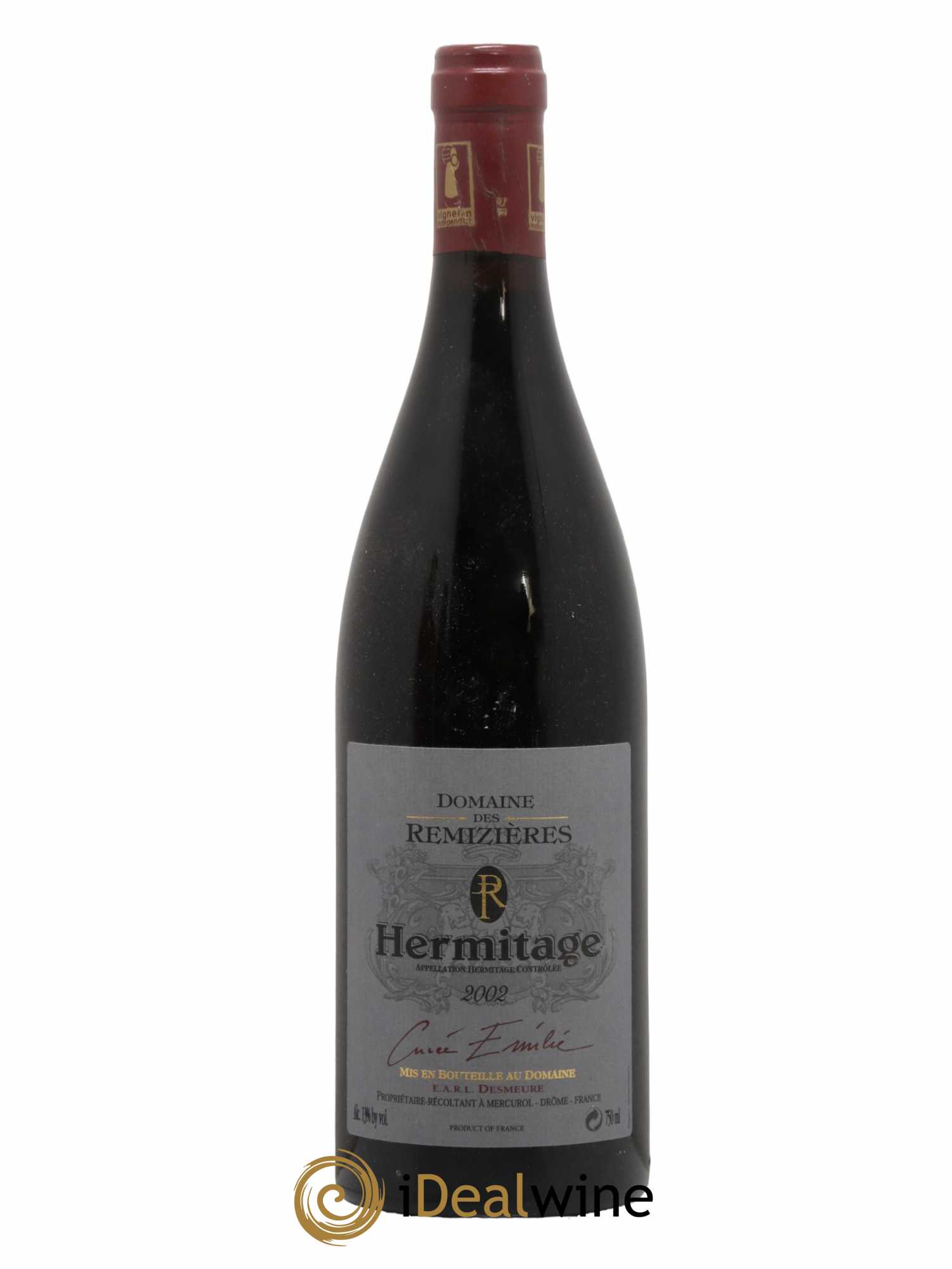Hermitage Cuvée Emilie Rémizières (Domaine des) 2002 - Lot de 1 bouteille - 0