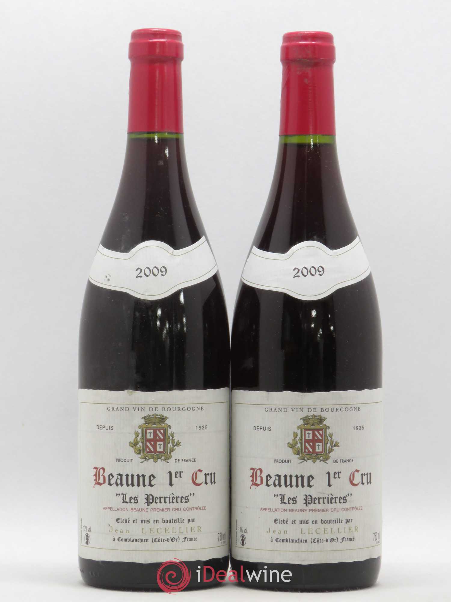Beaune 1er Cru Les Perrières Jean Lecellier 2009 - Posten von 2 Flaschen - 0