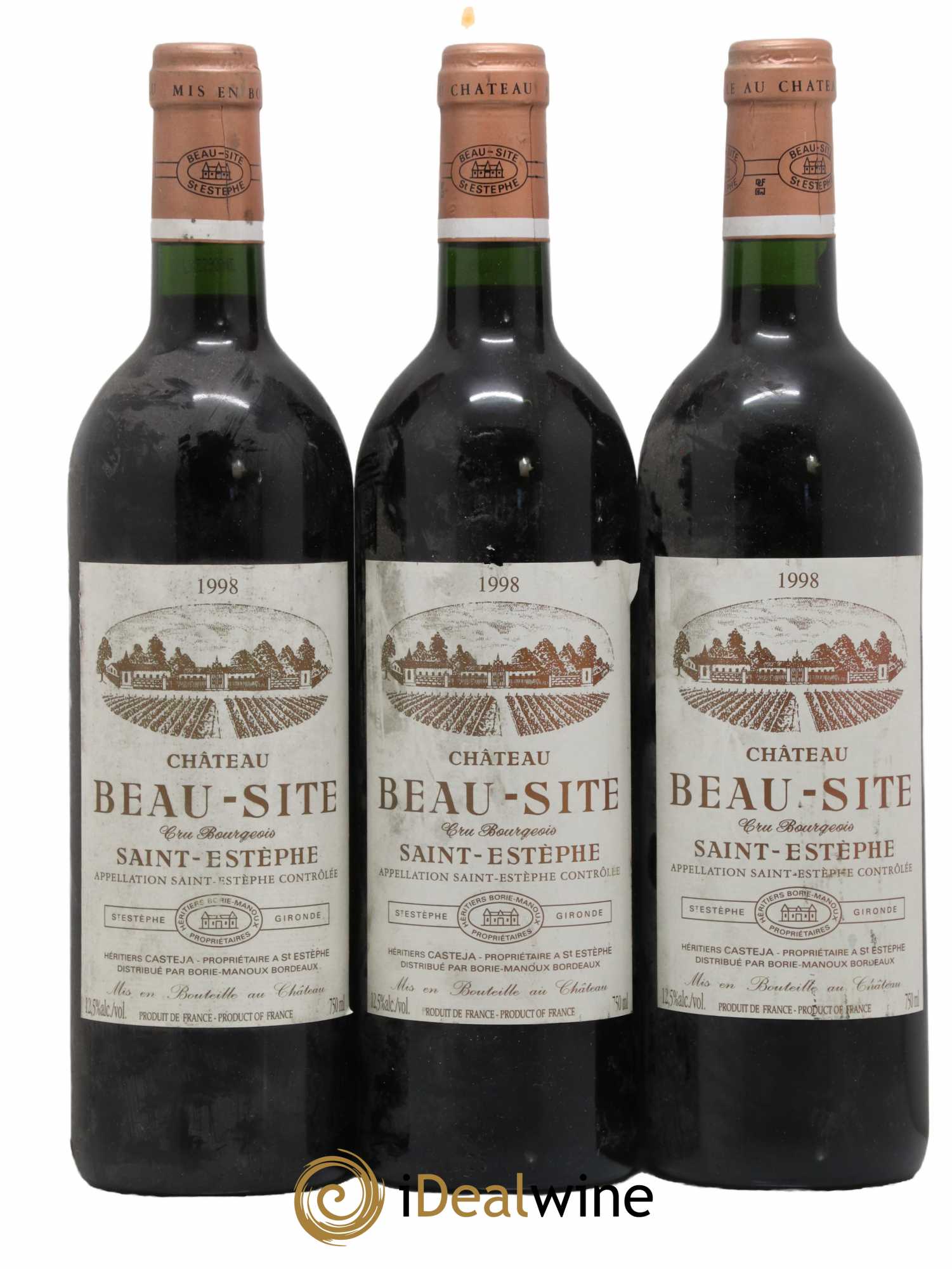 Château Beau Site Cru Bourgeois 1998 - Lot de 3 bouteilles - 0