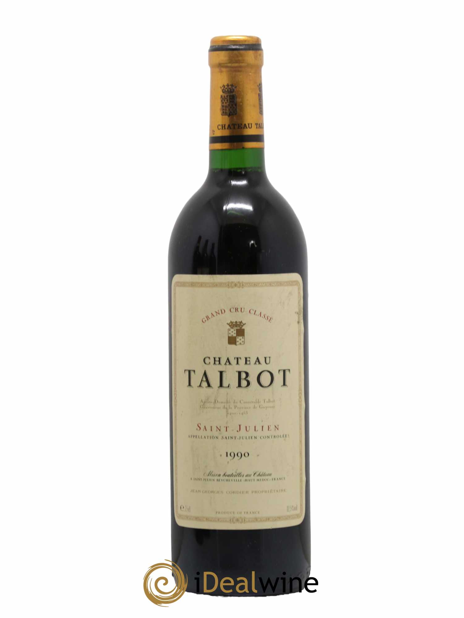 Château Talbot 4ème Grand Cru Classé 1990 - Lot de 1 bouteille - 0