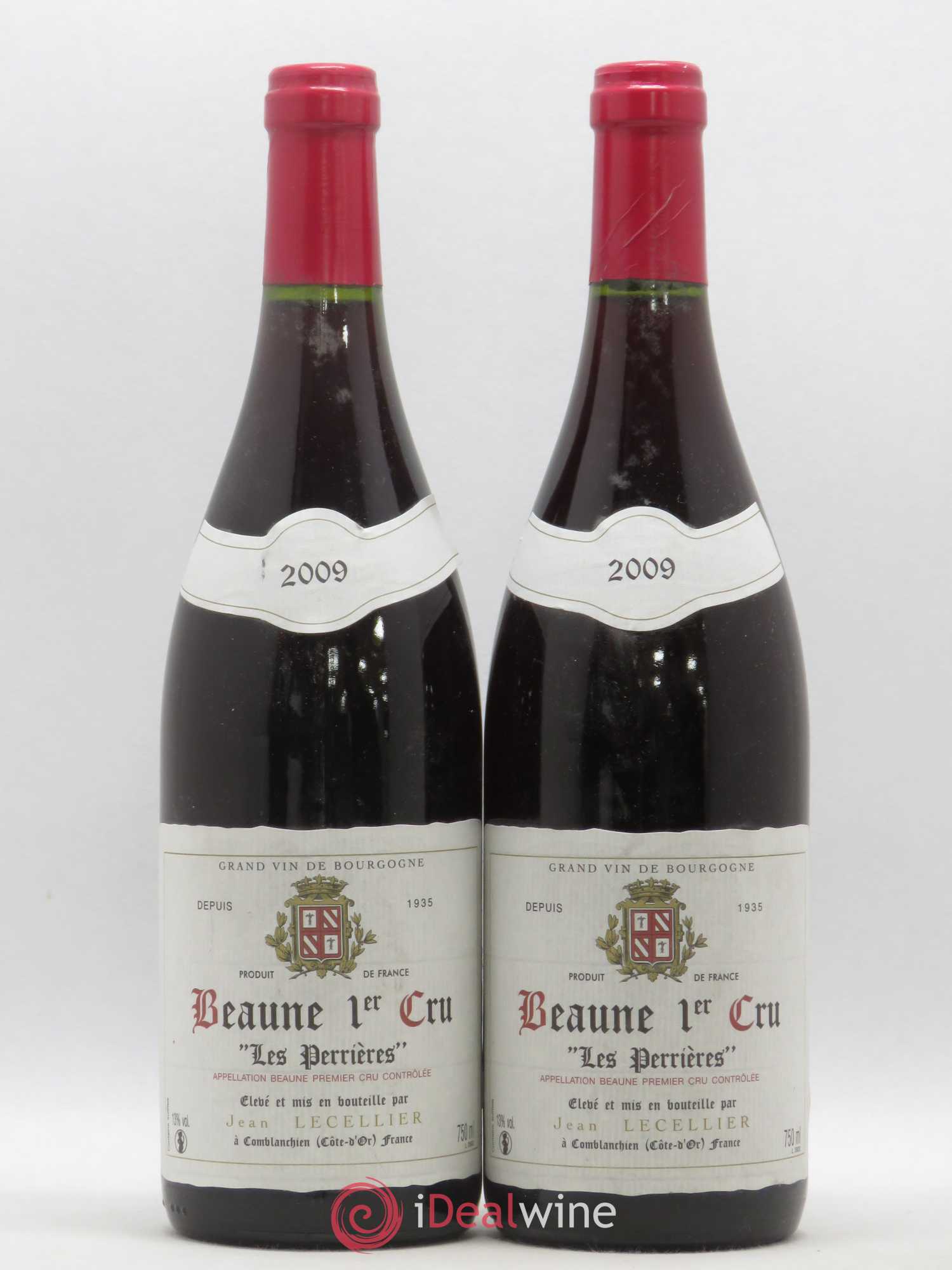 Beaune 1er Cru Les Perrières Jean Lecellier 2009 - Posten von 2 Flaschen - 0