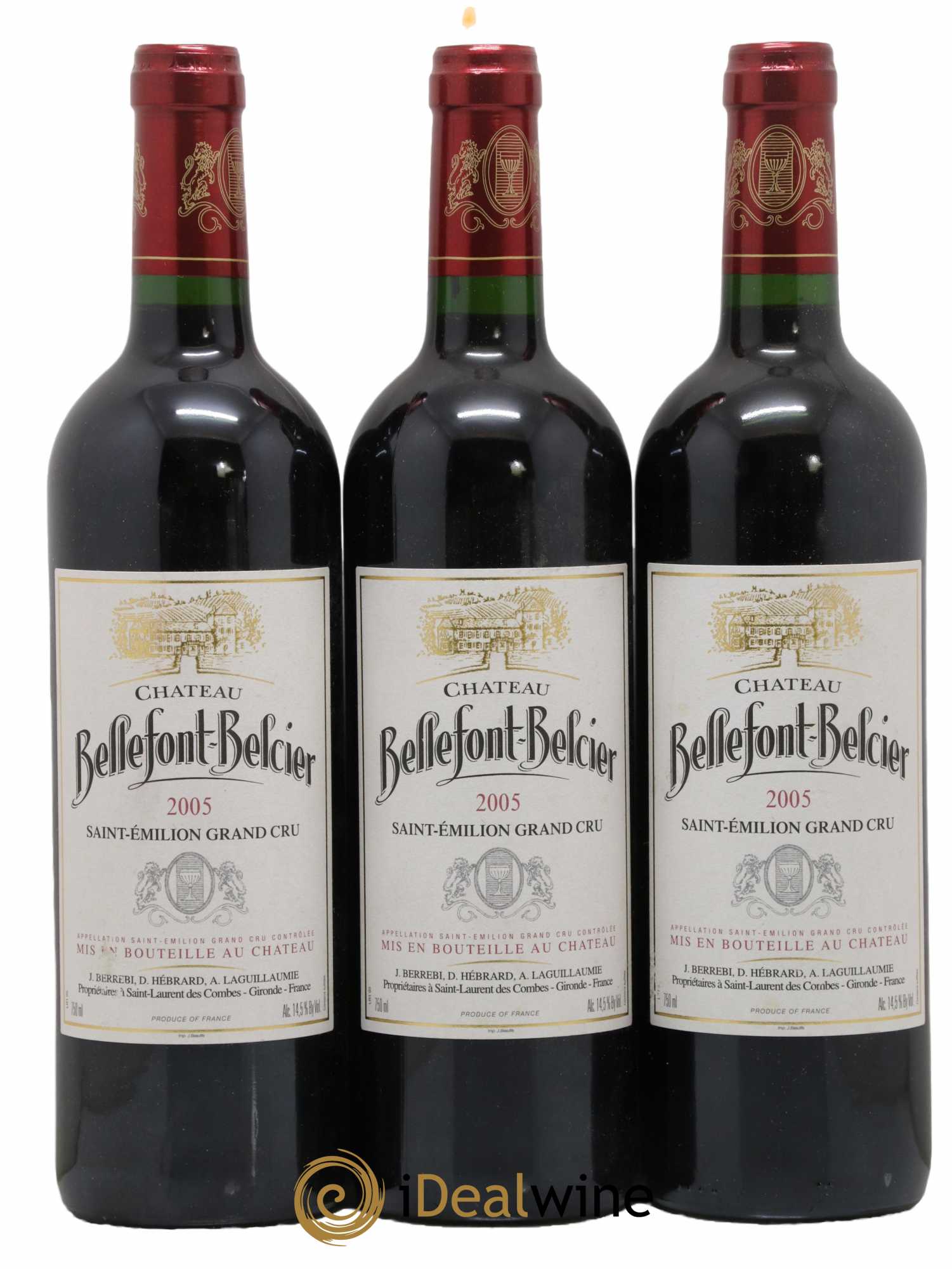 Château Bellefont-Belcier Grand Cru Classé 2005 - Lot de 3 bouteilles - 0