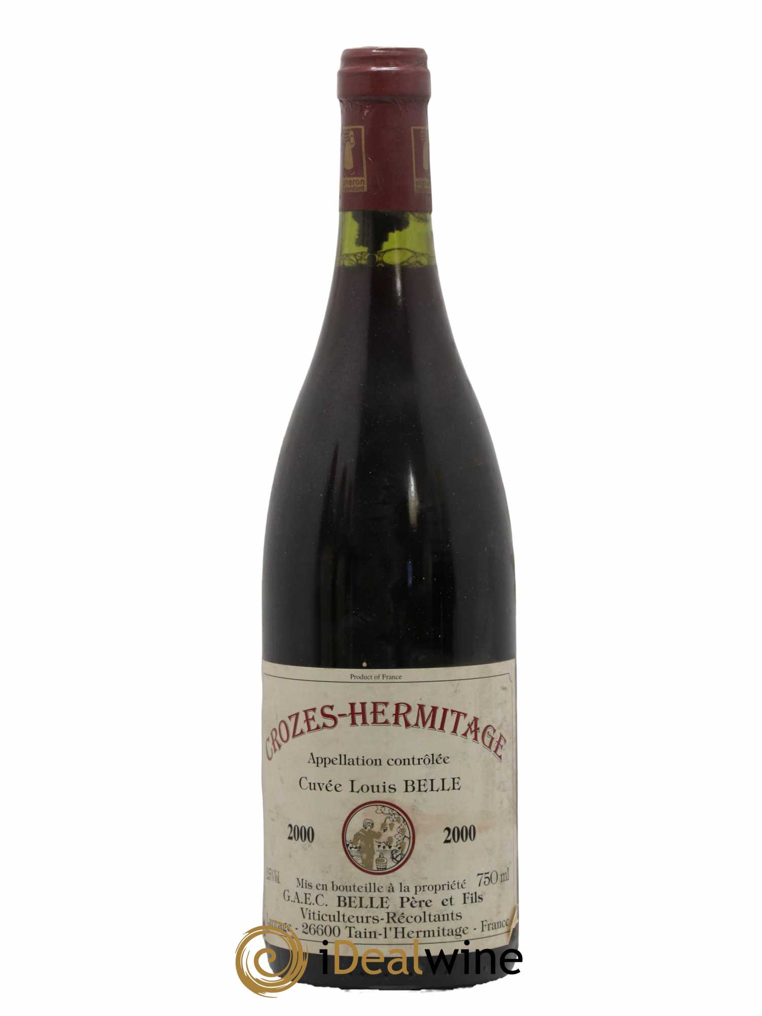 Crozes-Hermitage Cuvée Louis Belle Domaine Belle 2000 - Lotto di 1 bottiglia - 0