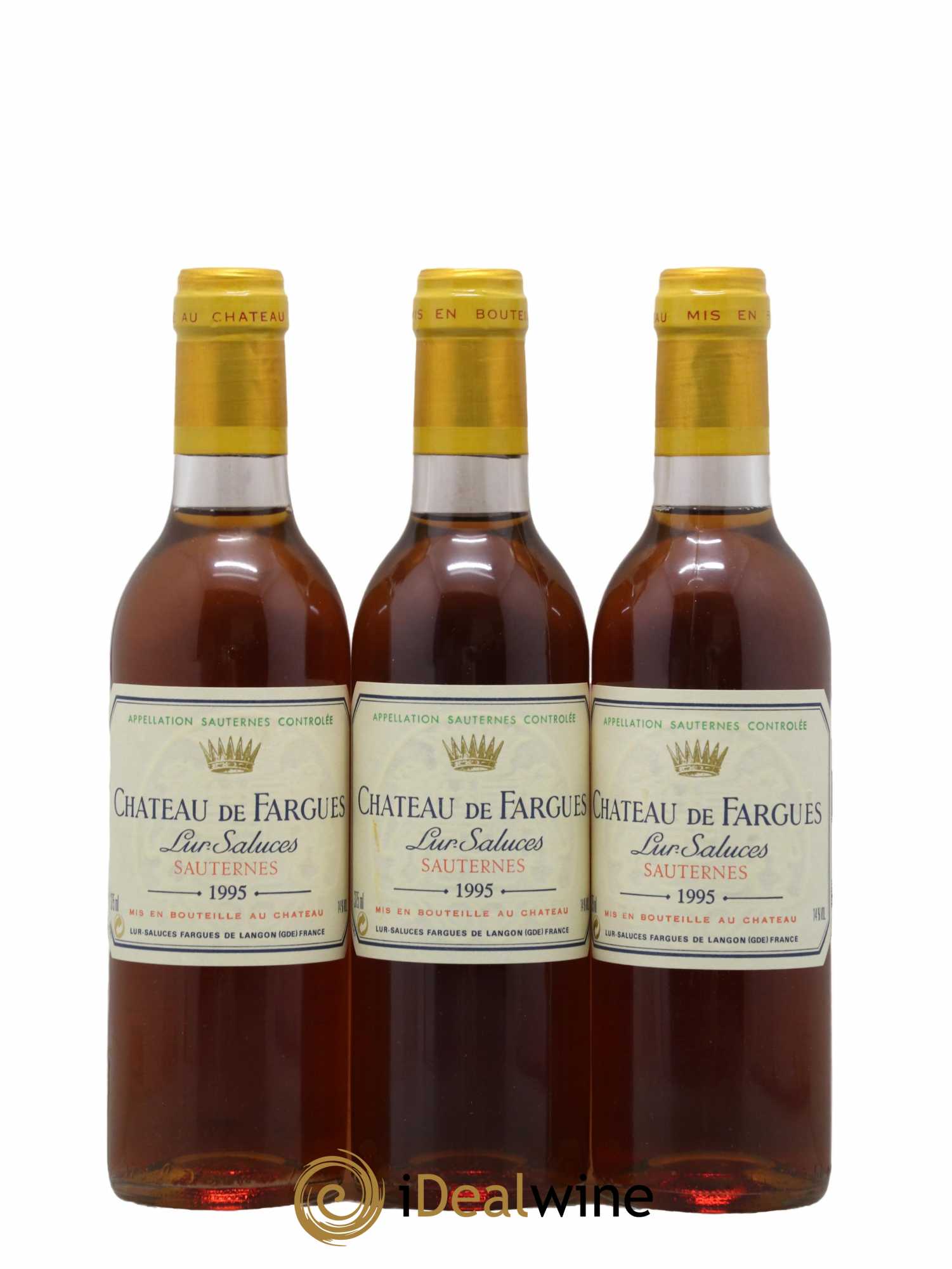 Château de Fargues 1995 - Posten von 3 Demi-Flaschen - 0