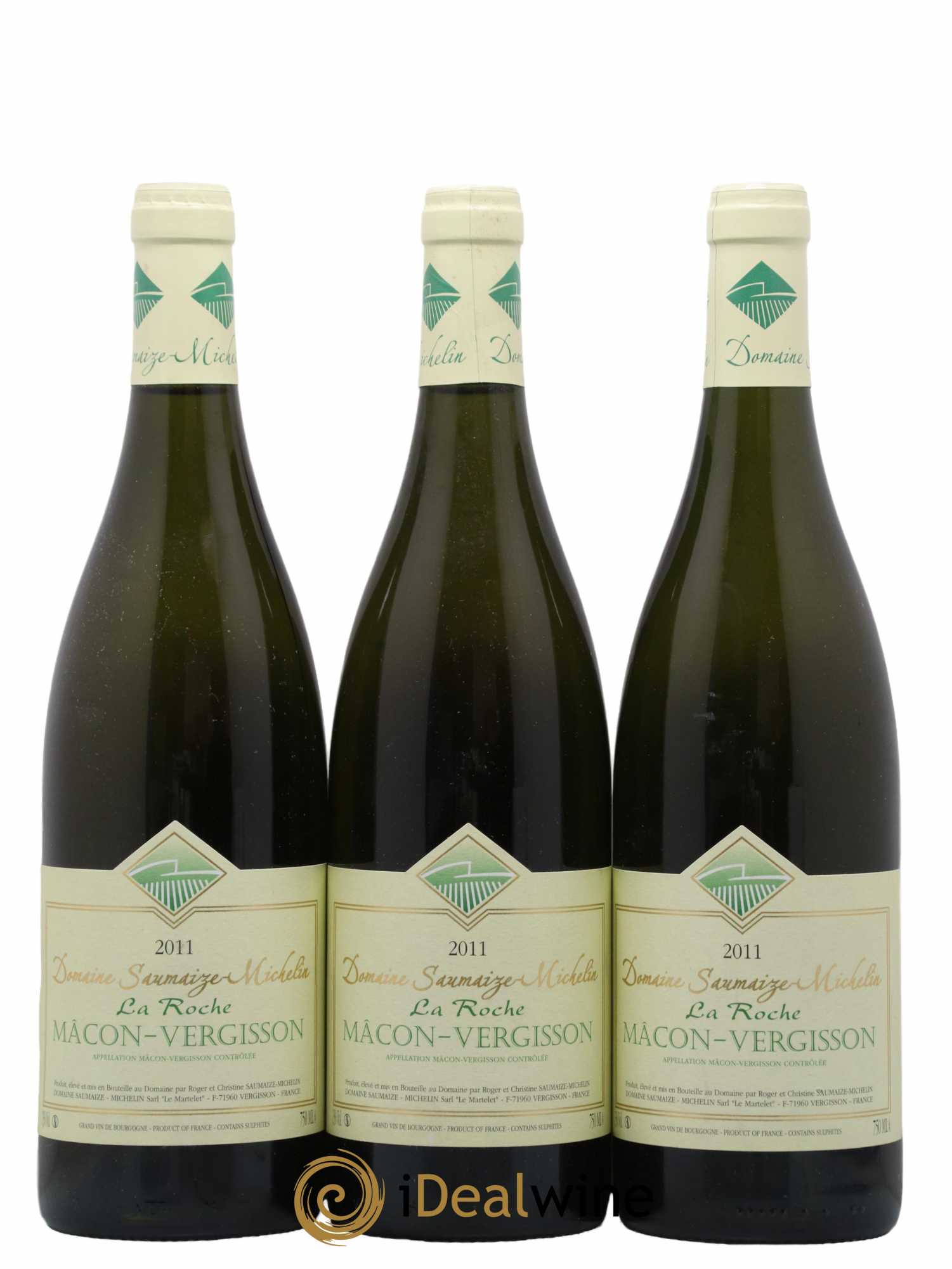 Mâcon-Vergisson Sur la roche Robert Saumaize-Michelin (Domaine) 2011 - Lot de 3 bouteilles - 0
