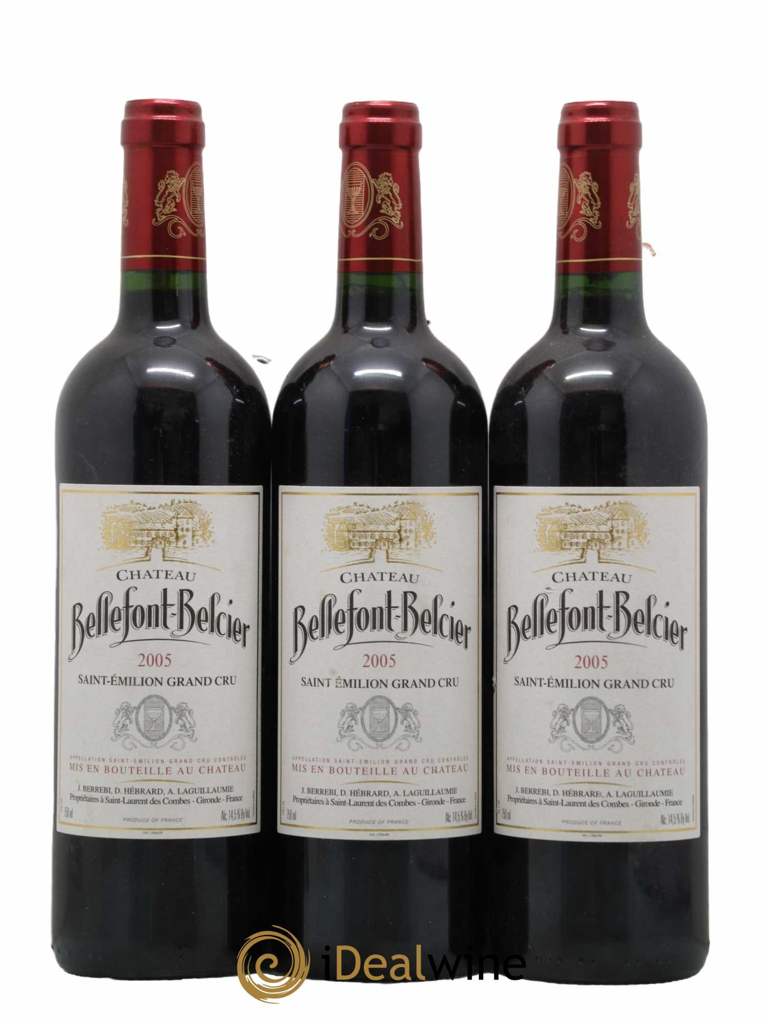 Château Bellefont-Belcier Grand Cru Classé 2005 - Lot de 3 bouteilles - 0