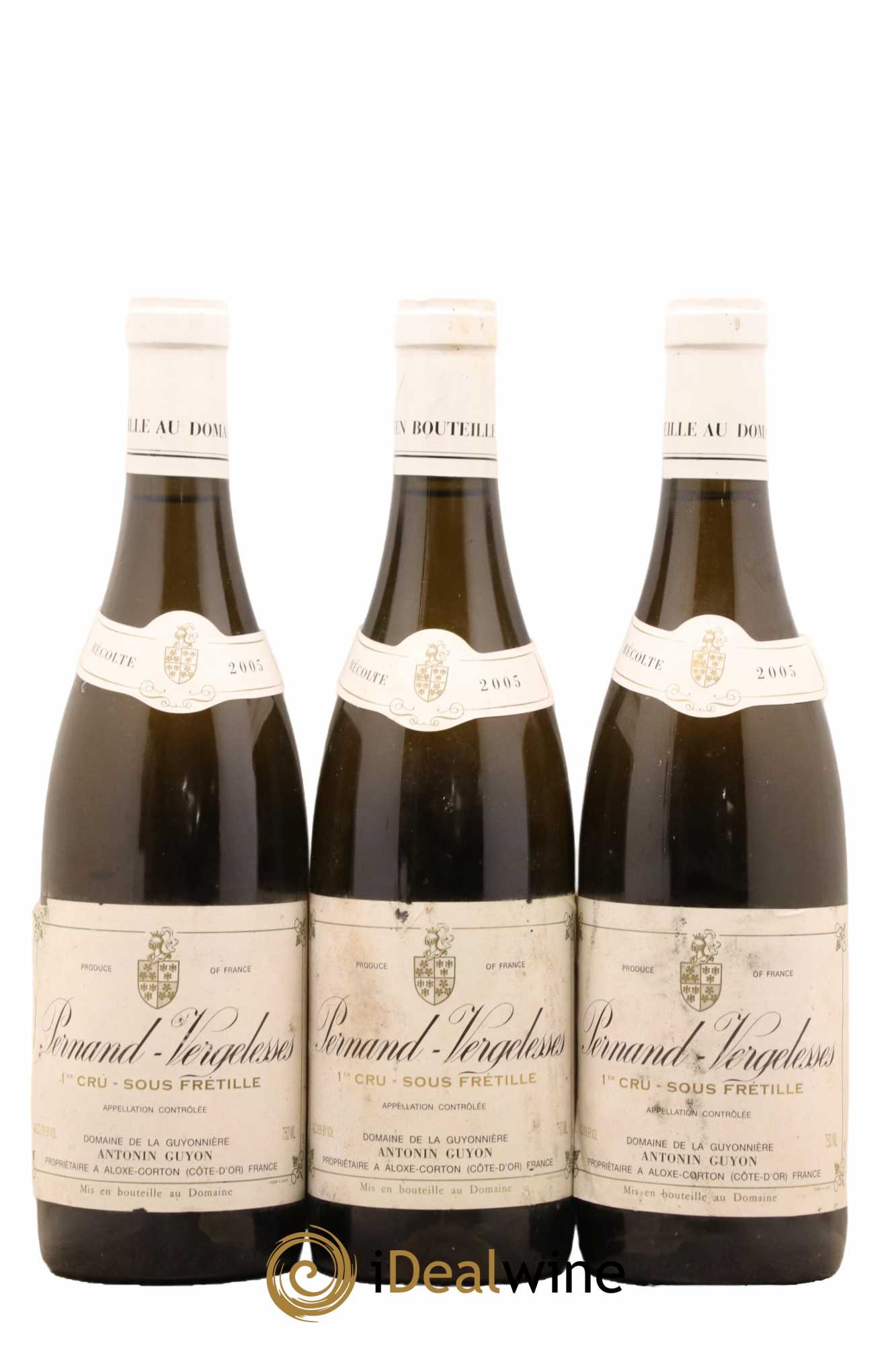 Pernand-Vergelesses 1er Cru Sous Frétille Domaine Antonin Guyon 2005 - Lot de 3 bouteilles - 0
