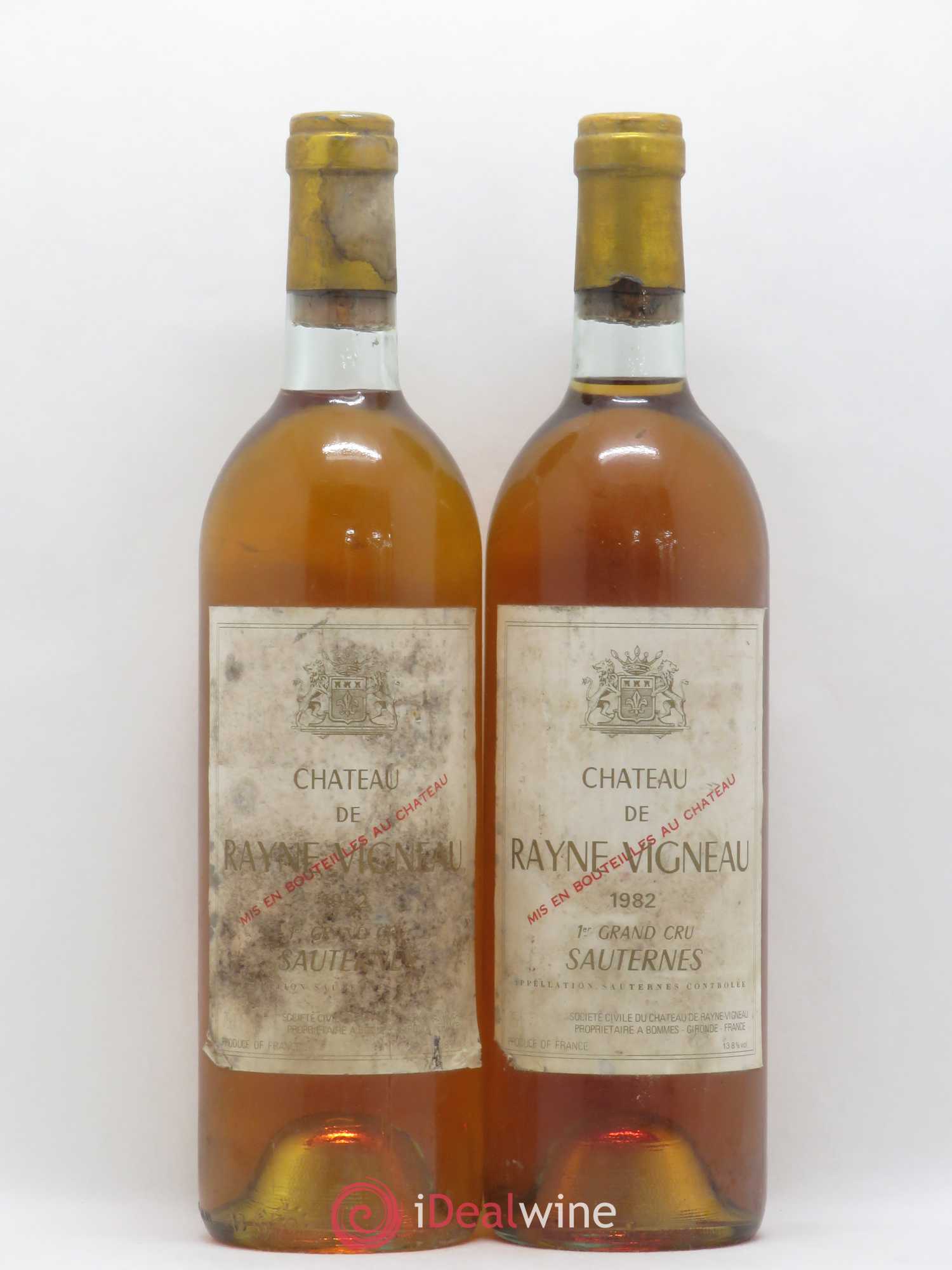 Château de Rayne Vigneau 1er Grand Cru Classé 1982 - Lotto di 2 bottiglie - 0