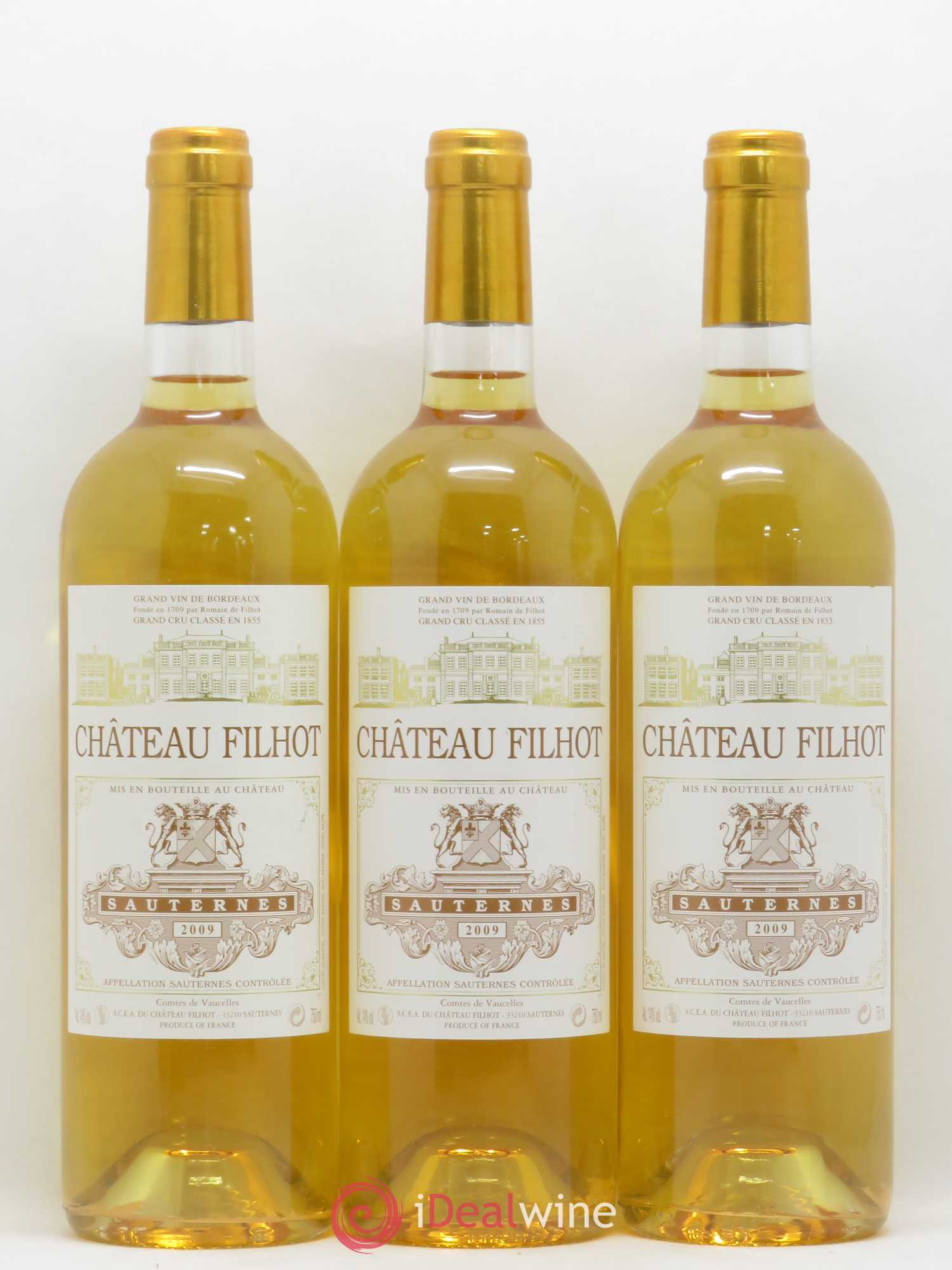 Château Filhot 2ème Grand Cru Classé 2009 - Lotto di 3 bottiglie - 0