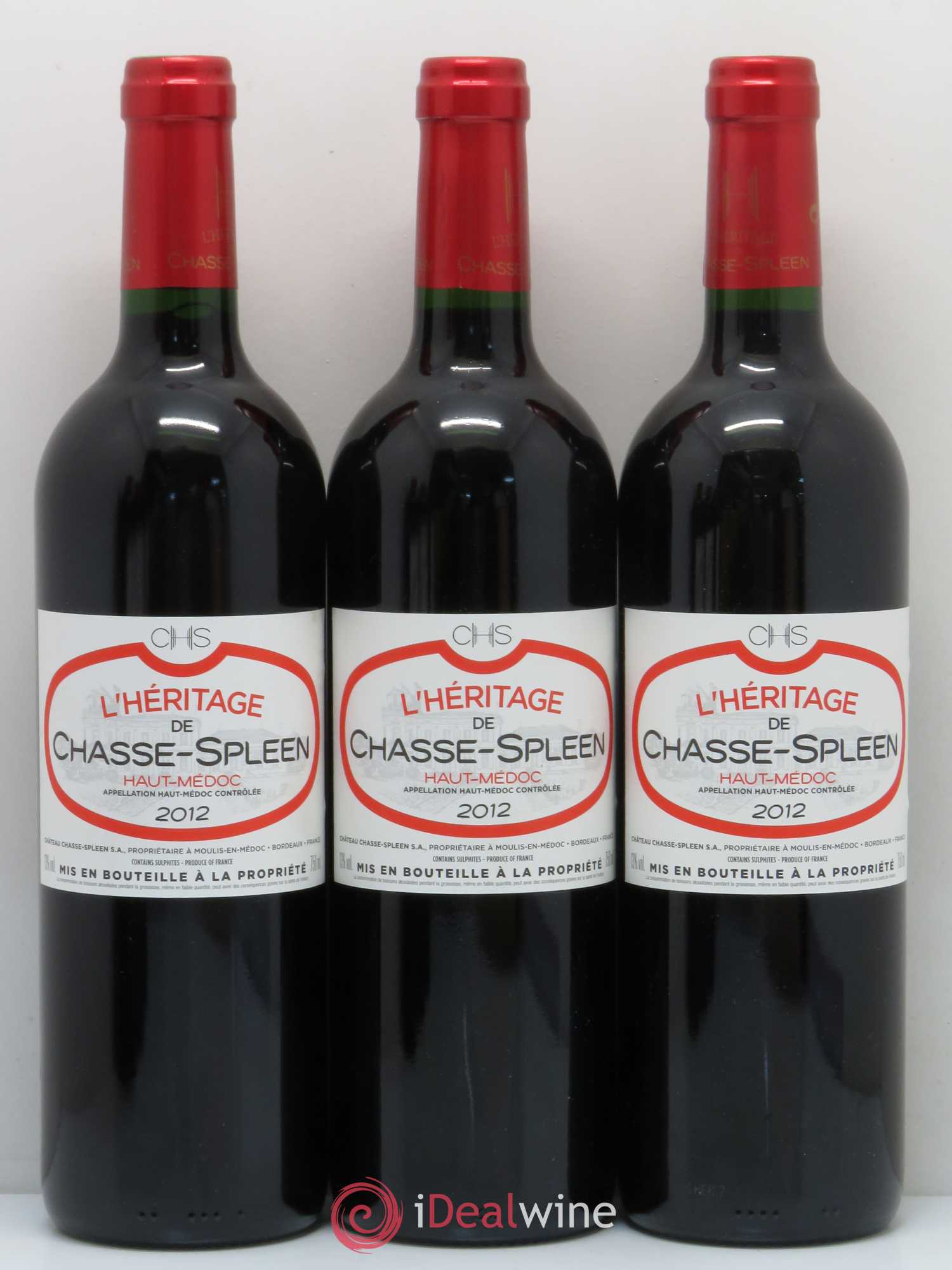 Héritage (Ermitage) de Chasse Spleen 2012 - Lot de 6 bouteilles - 1