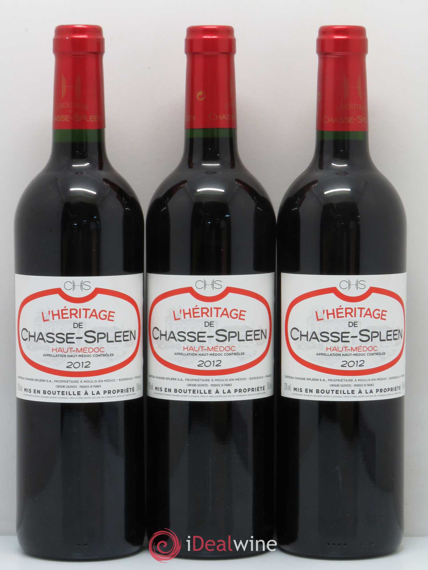 Héritage (Ermitage) de Chasse Spleen 2012 - Lot de 6 bouteilles - 2