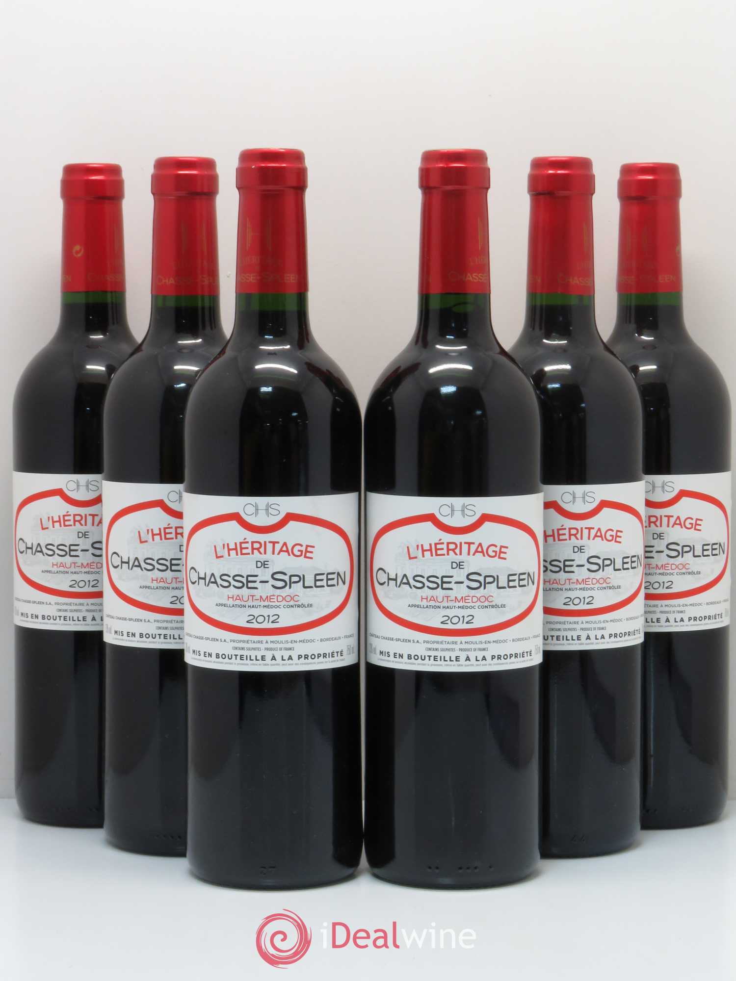 Héritage (Ermitage) de Chasse Spleen 2012 - Lot de 6 bouteilles - 0