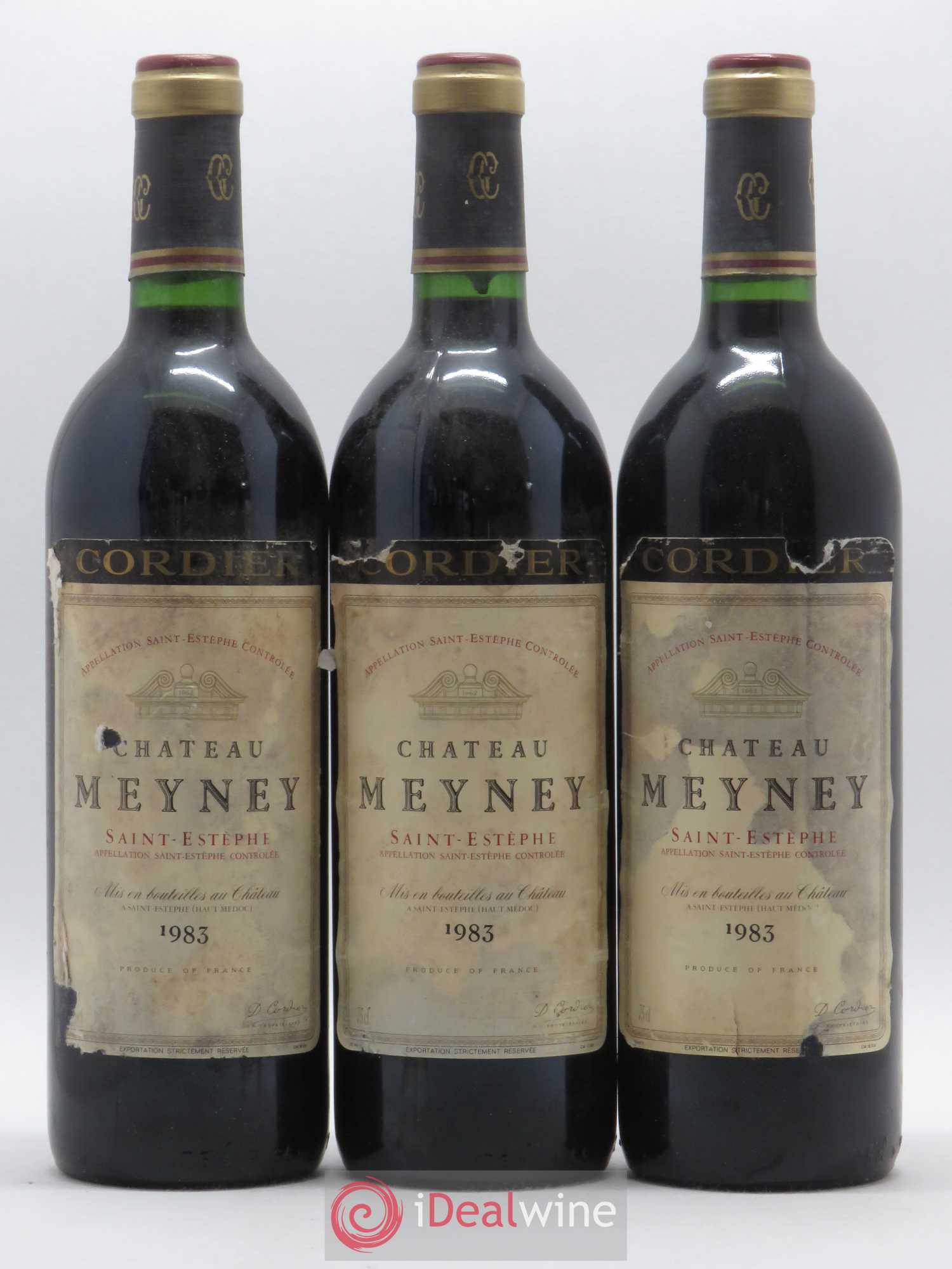 Château Meyney 1983 - Lot de 3 bouteilles - 0