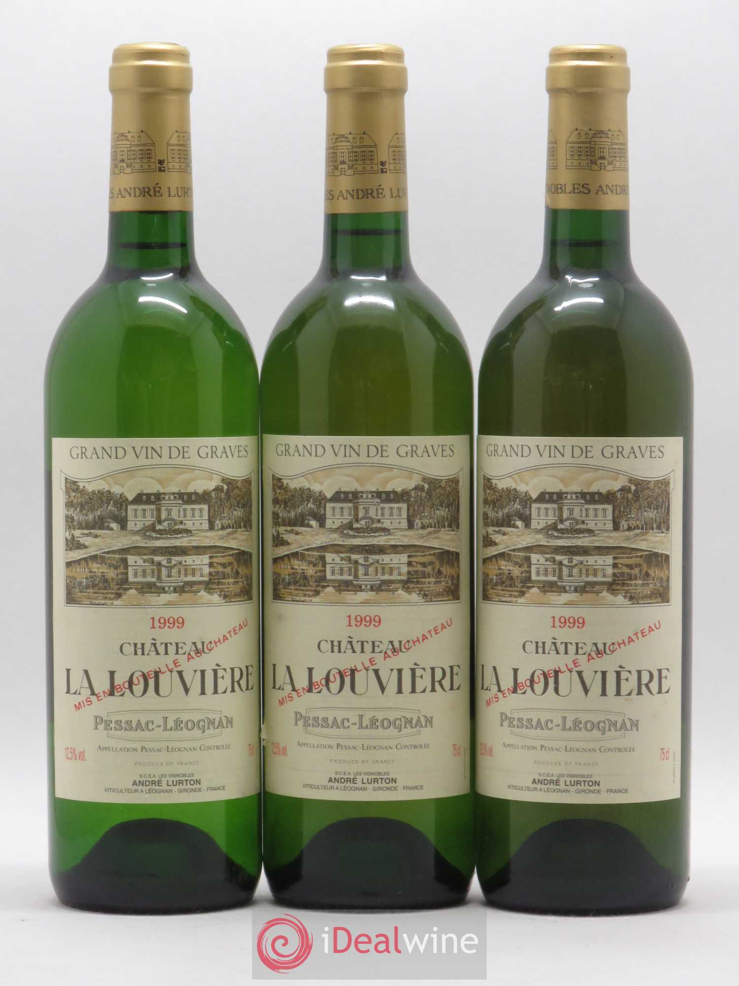 Château la Louvière 1999 - Lot de 3 bouteilles - 0