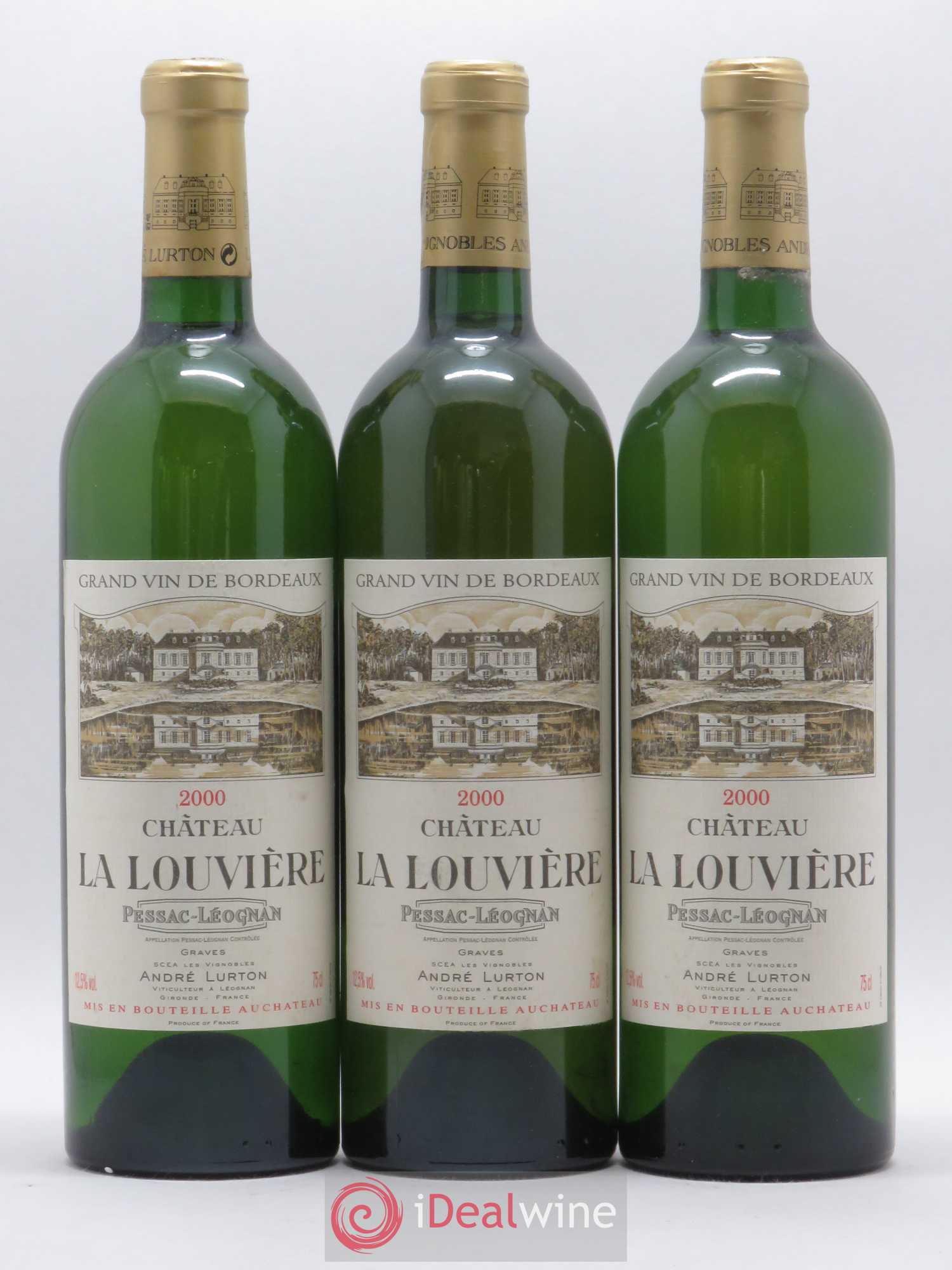 Château la Louvière 2000 - Lot de 3 bouteilles - 0