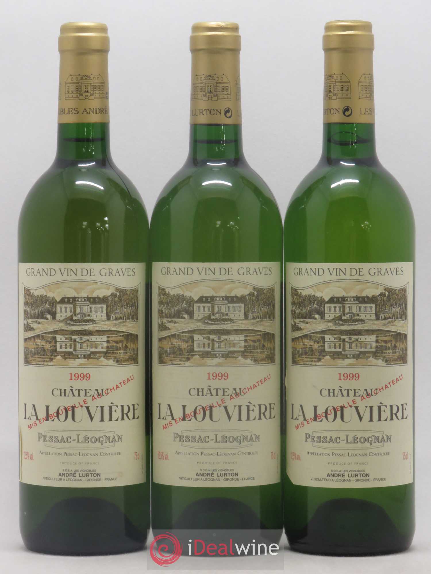 Château la Louvière 1999 - Lot de 3 bouteilles - 0
