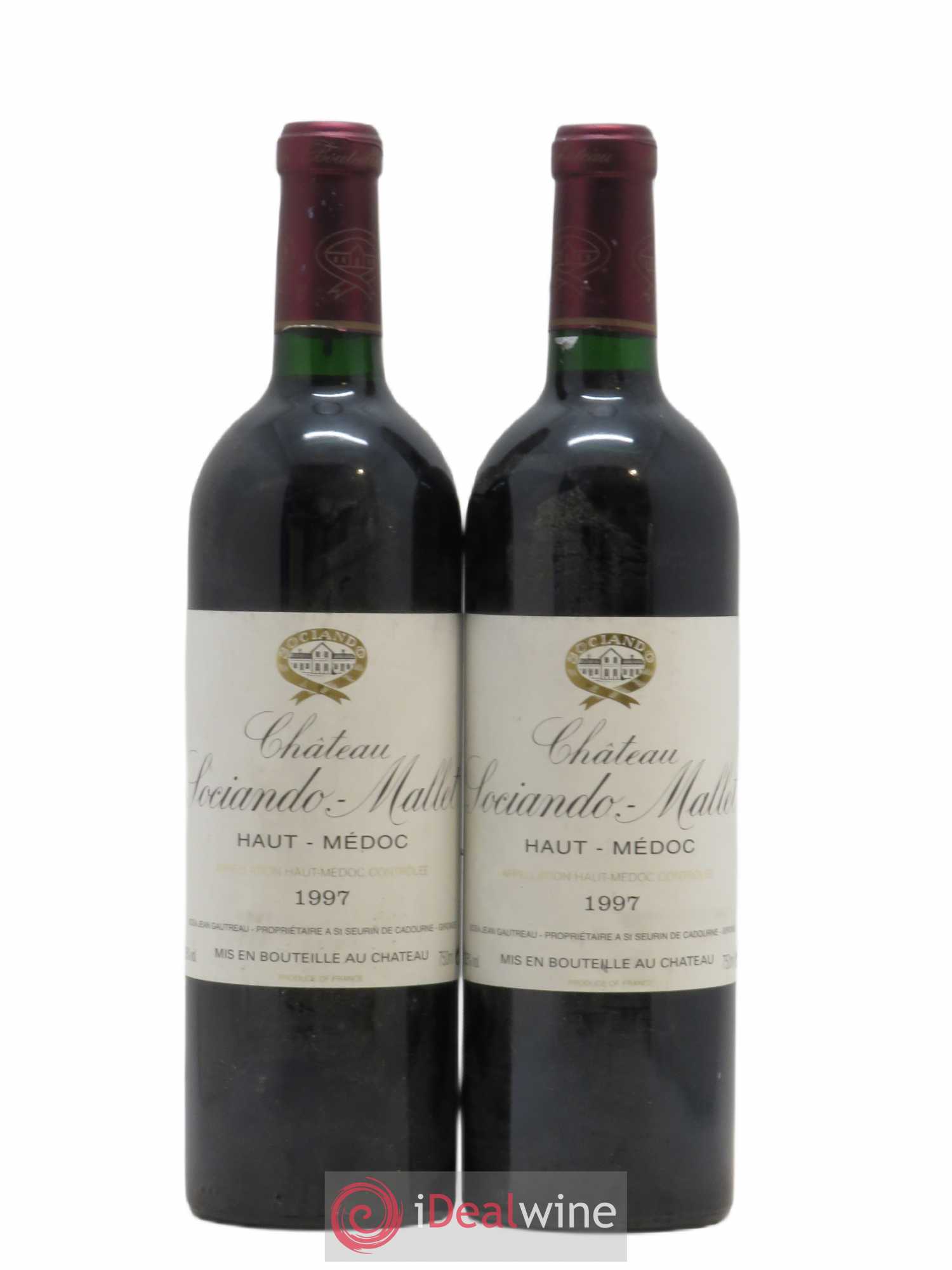 Château Sociando Mallet 1997 - Lot de 2 bouteilles - 0