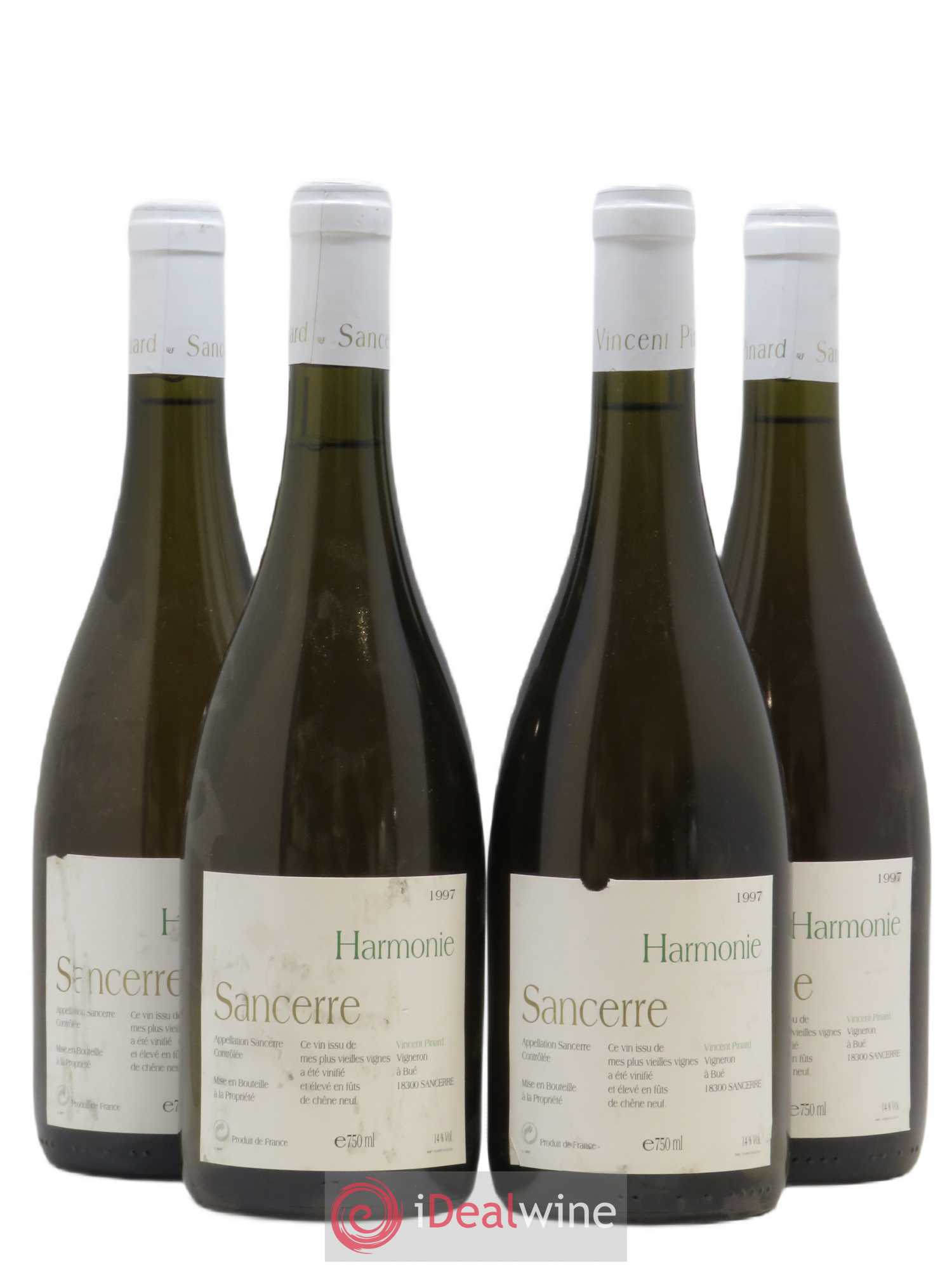 Sancerre Harmonie Vincent Pinard 1997 - Lot de 4 bouteilles - 0
