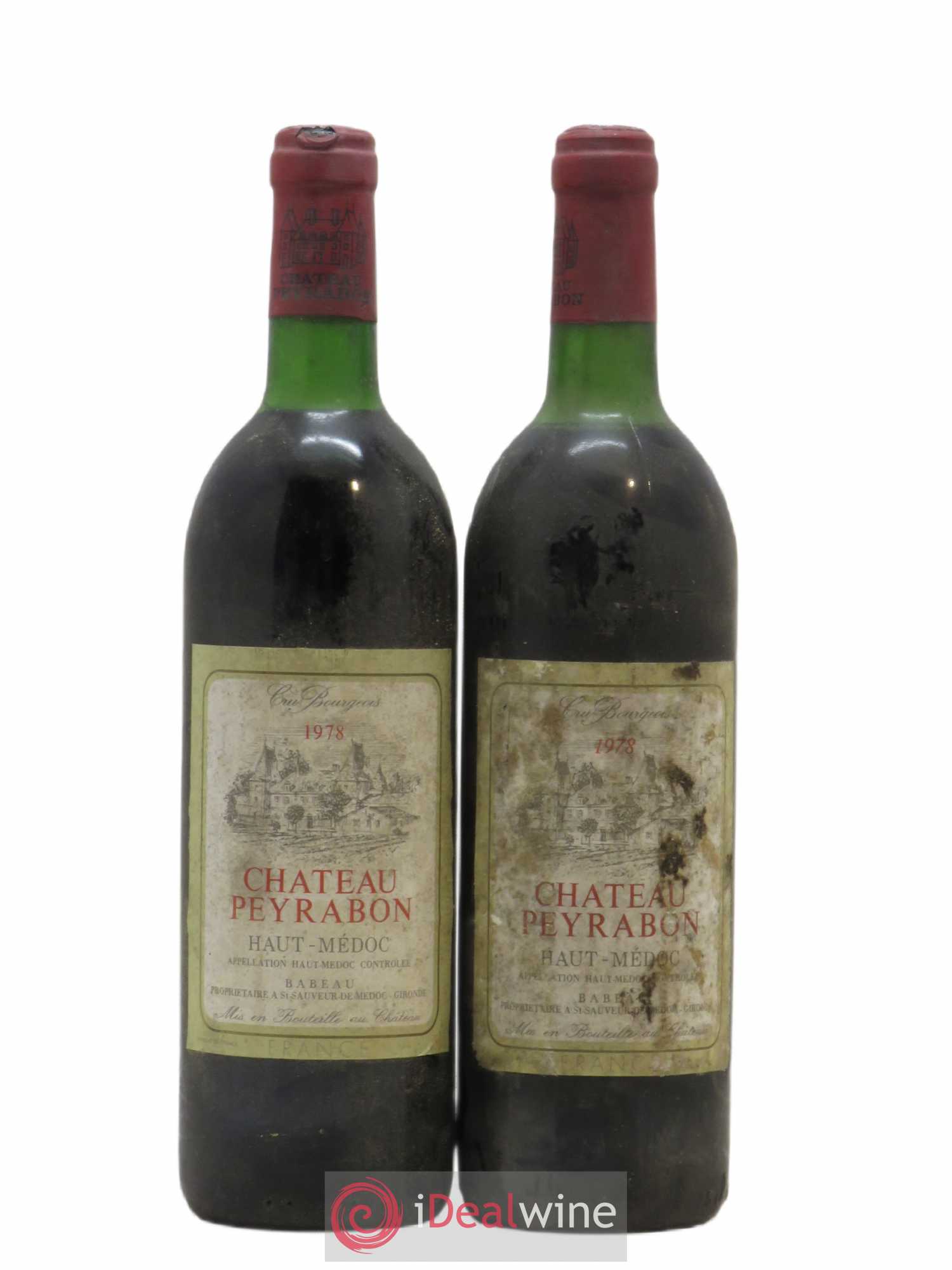 Château Peyrabon Cru Bourgeois 1978 - Lot de 2 bouteilles - 0