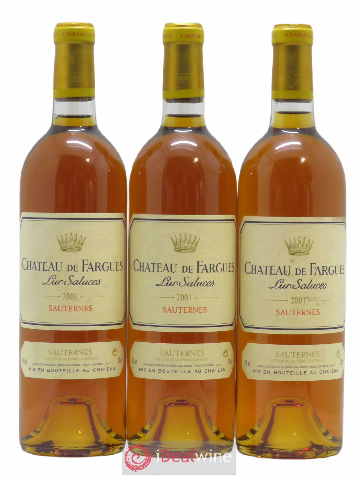 Château de Fargues 2001 - Lotto di 3 bottiglie - 0