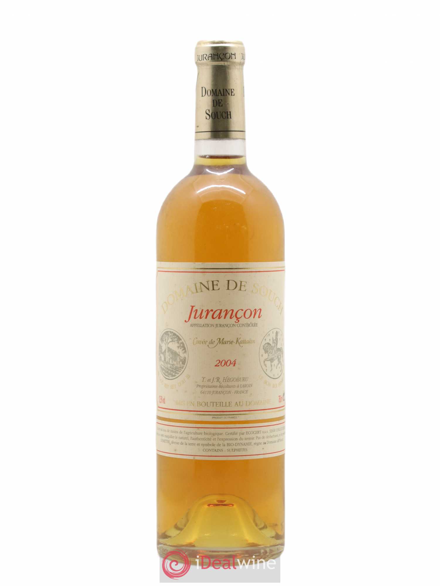 Jurançon Marie Kattalyn Souch (Domaine de) 2004 - Lot de 1 bouteille - 0